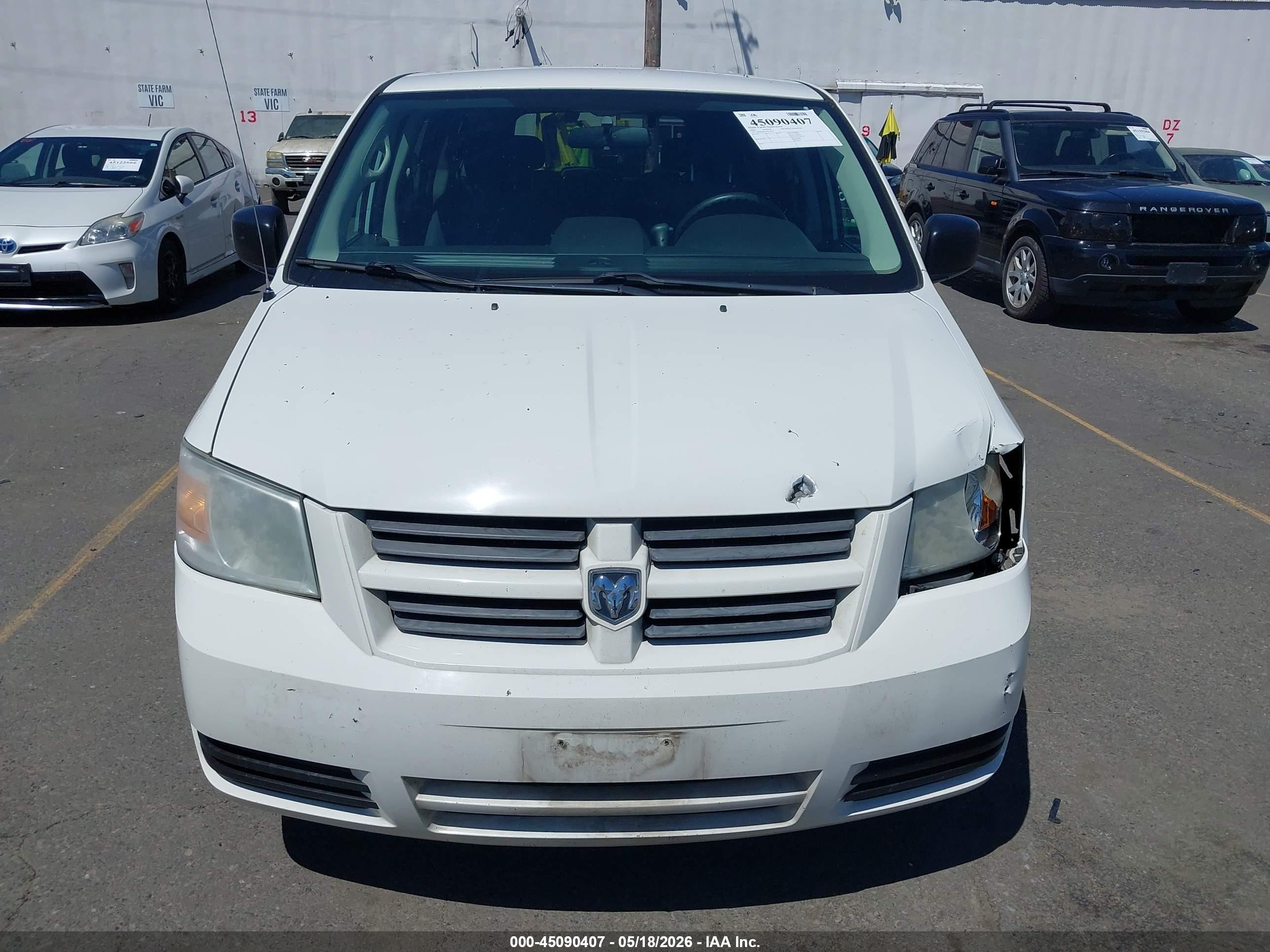 2009 Dodge Grand Caravan Se White vin: 2D8HN44E19R619518