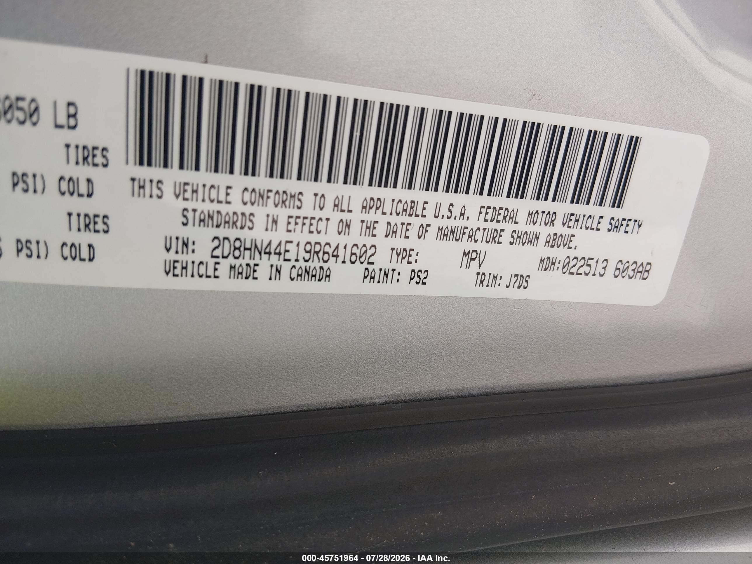 2009 Dodge Grand Caravan Se Silver vin: 2D8HN44E19R641602