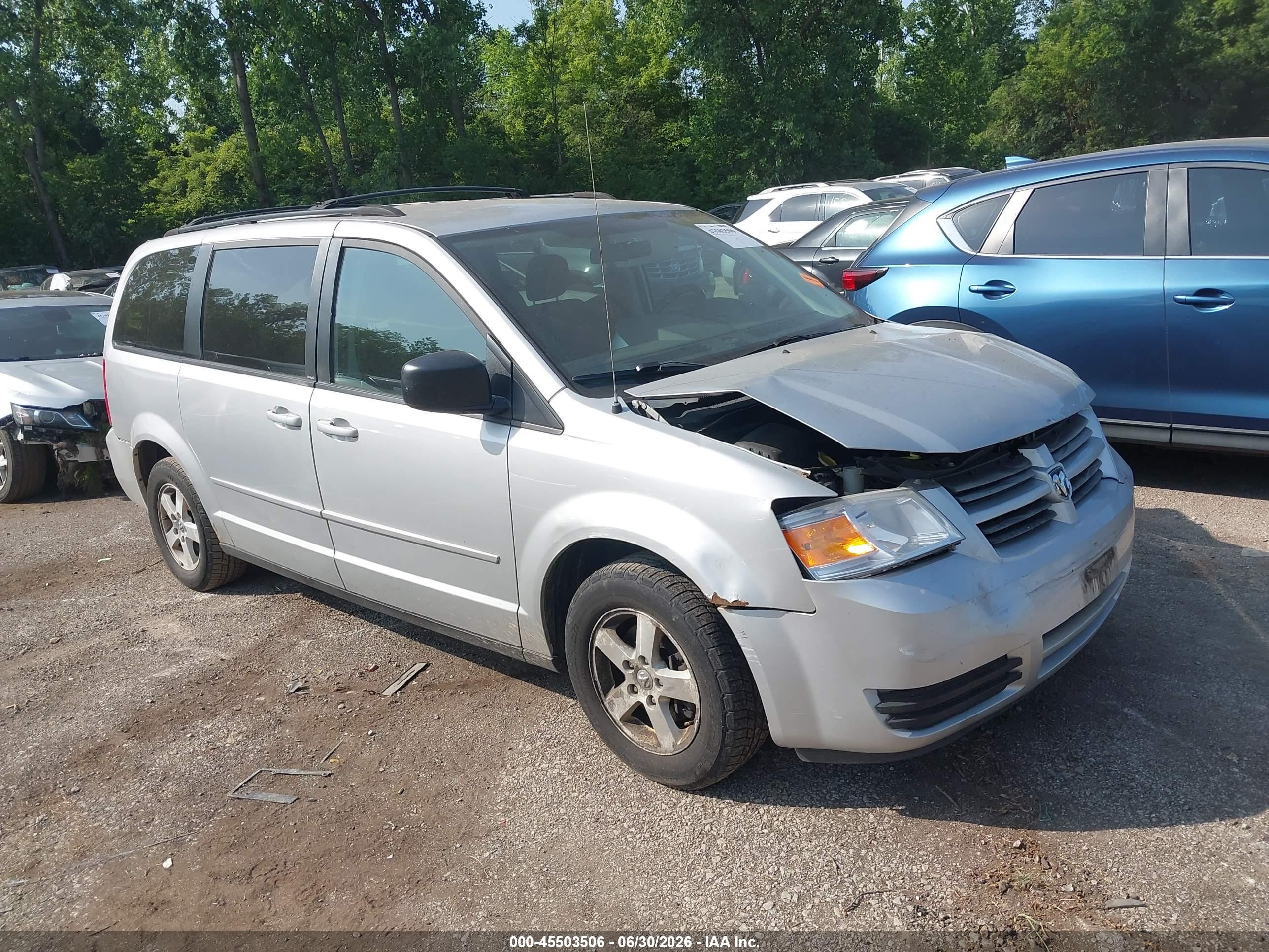 2009 Dodge Grand Caravan Se Silver vin: 2D8HN44E29R638515