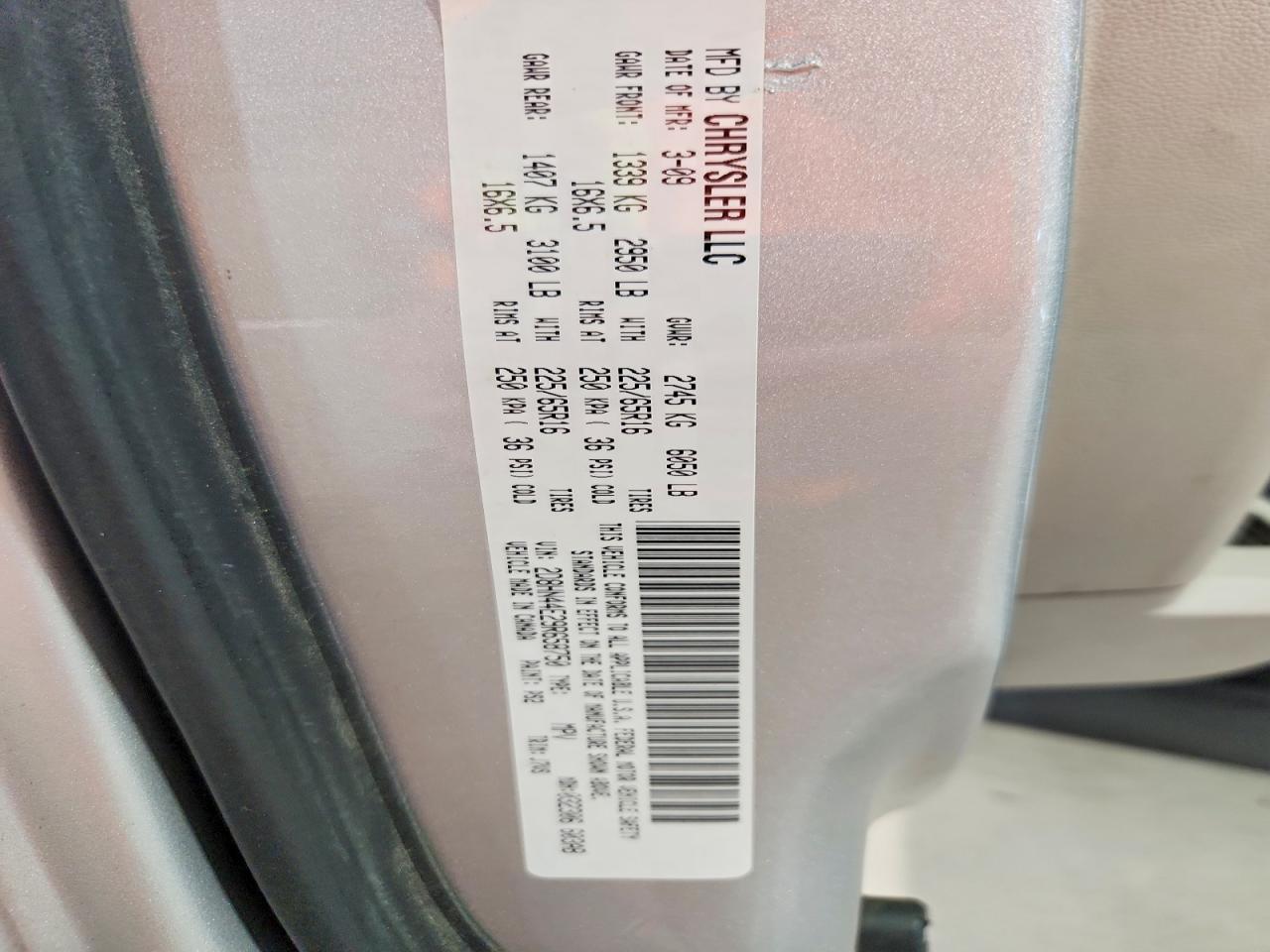 2009 Dodge Grand Caravan Se Silver vin: 2D8HN44E29R658750