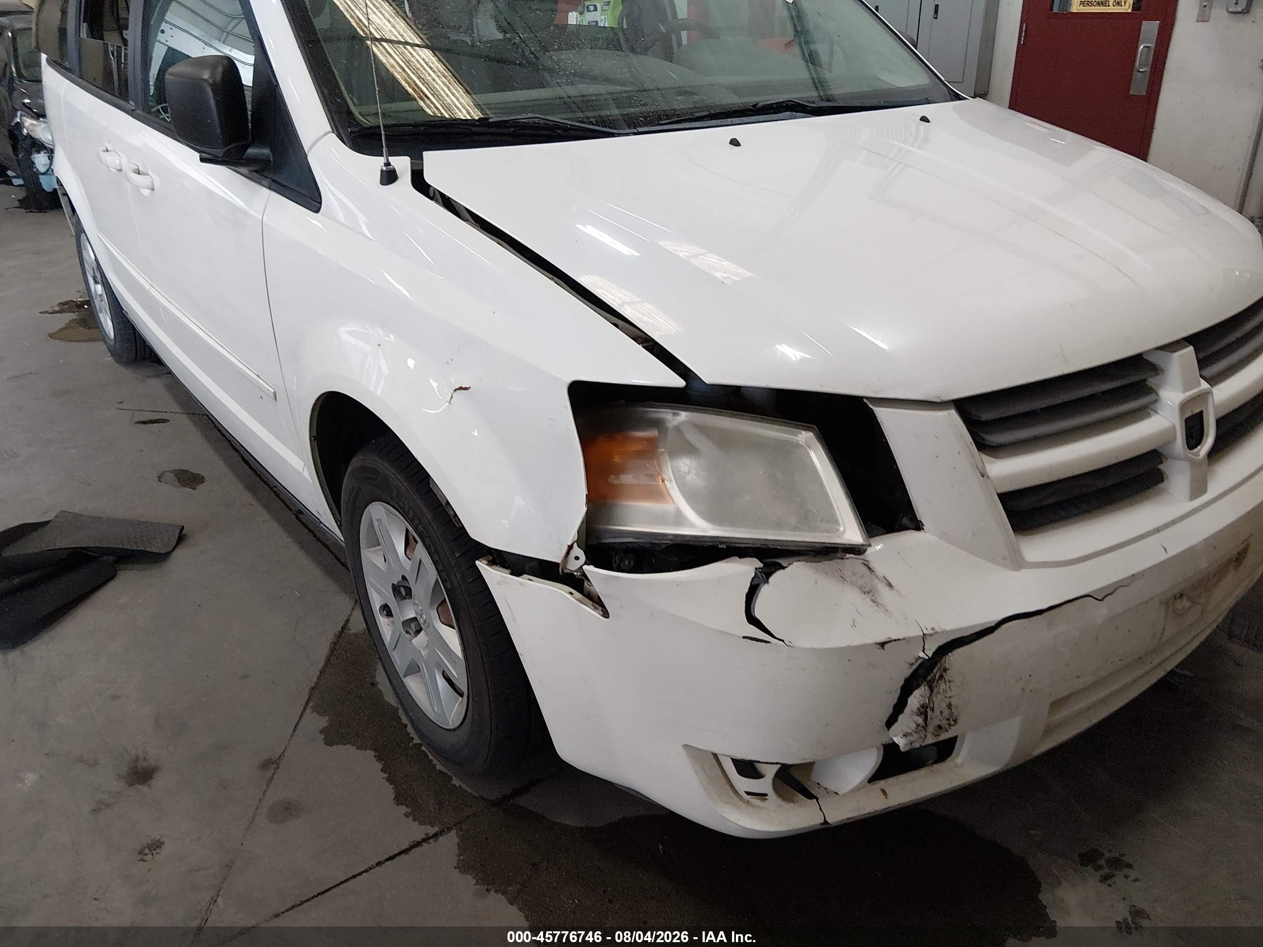 2009 Dodge Grand Caravan Se White vin: 2D8HN44E39R636580