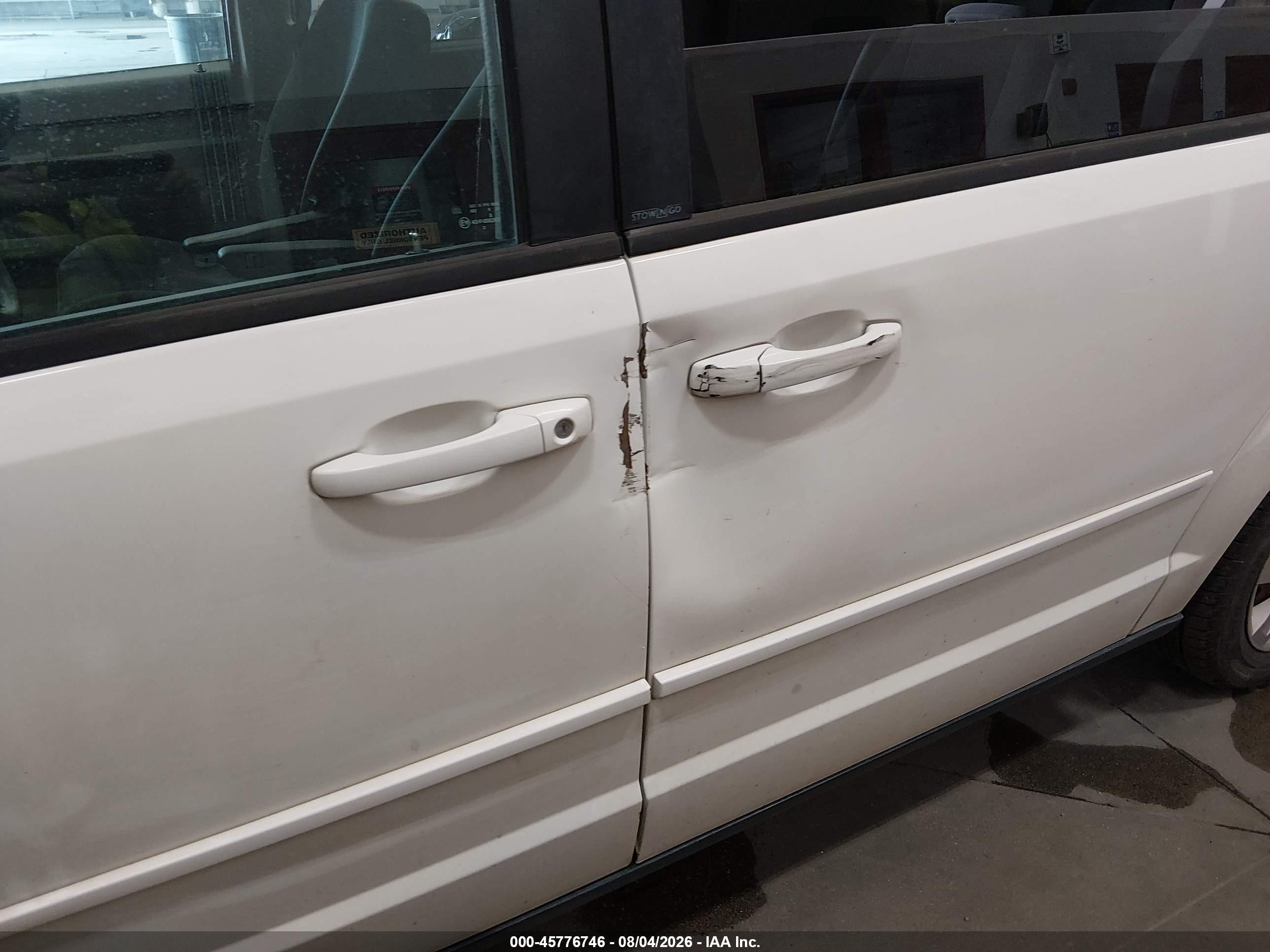 2009 Dodge Grand Caravan Se White vin: 2D8HN44E39R636580