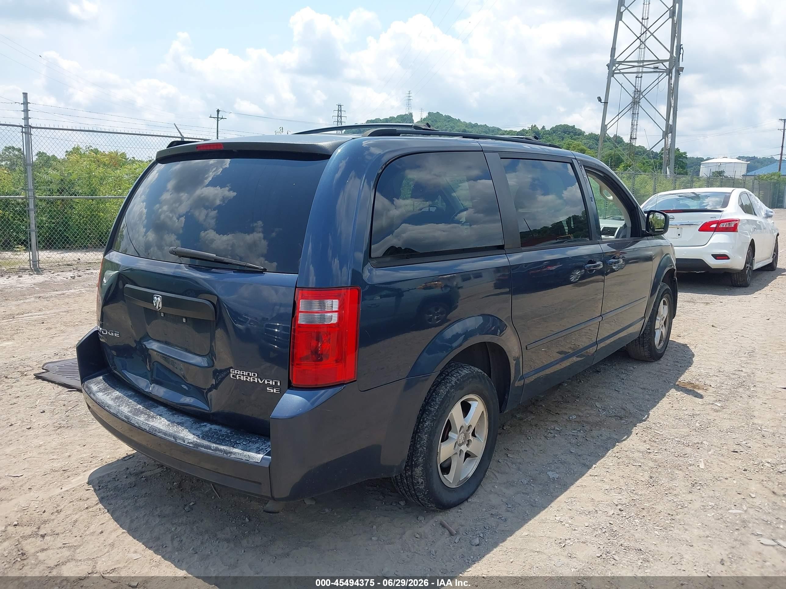 2009 Dodge Grand Caravan Se Blue vin: 2D8HN44E49R576597