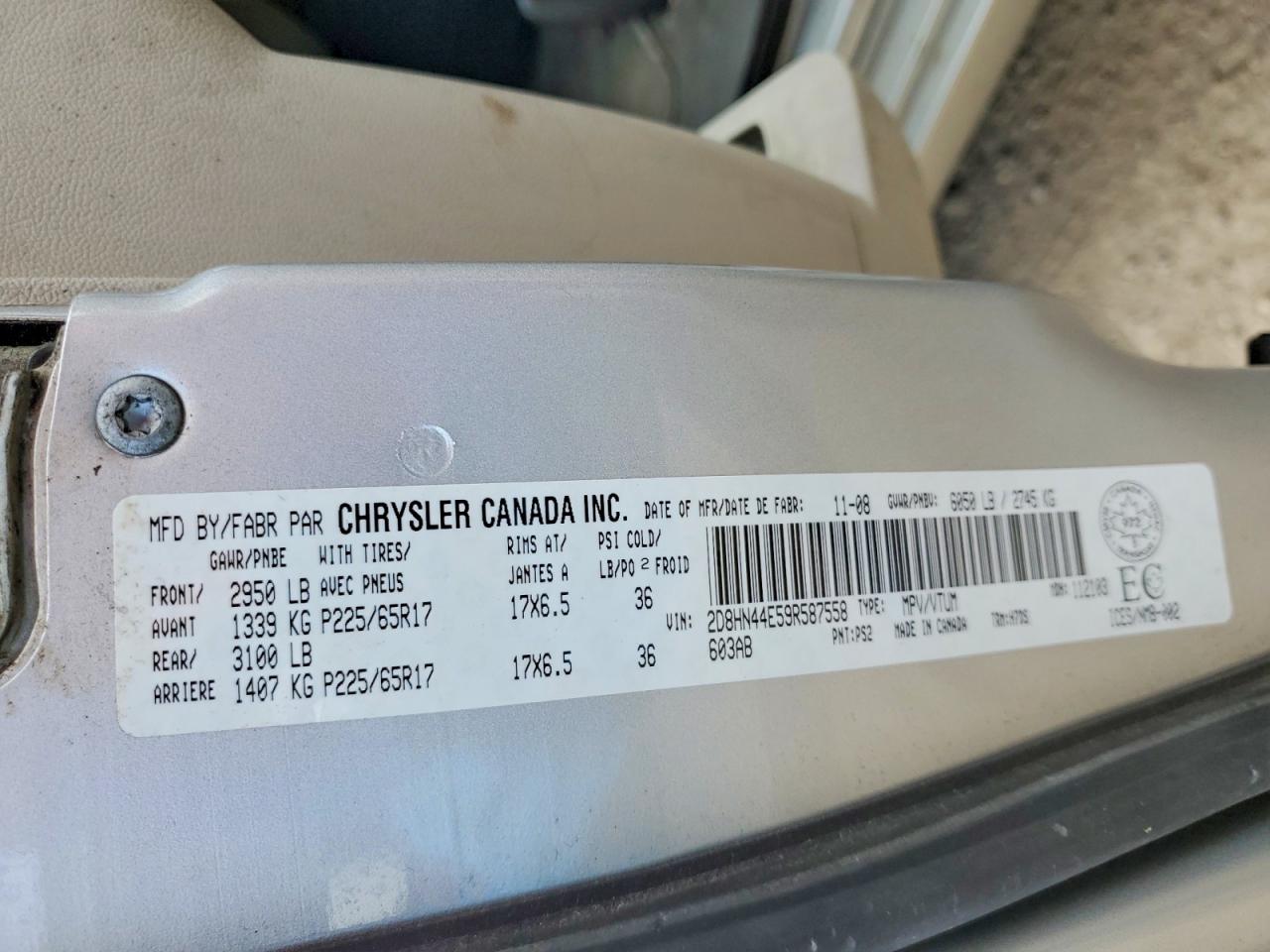 2009 Dodge Grand Caravan Se Silver vin: 2D8HN44E59R587558