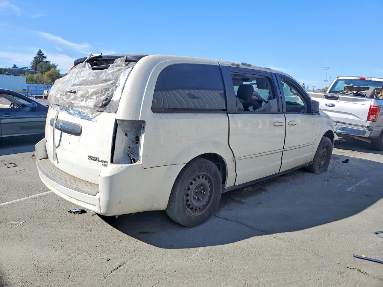 2009 Dodge Grand Caravan Se White vin: 2D8HN44E79R687483