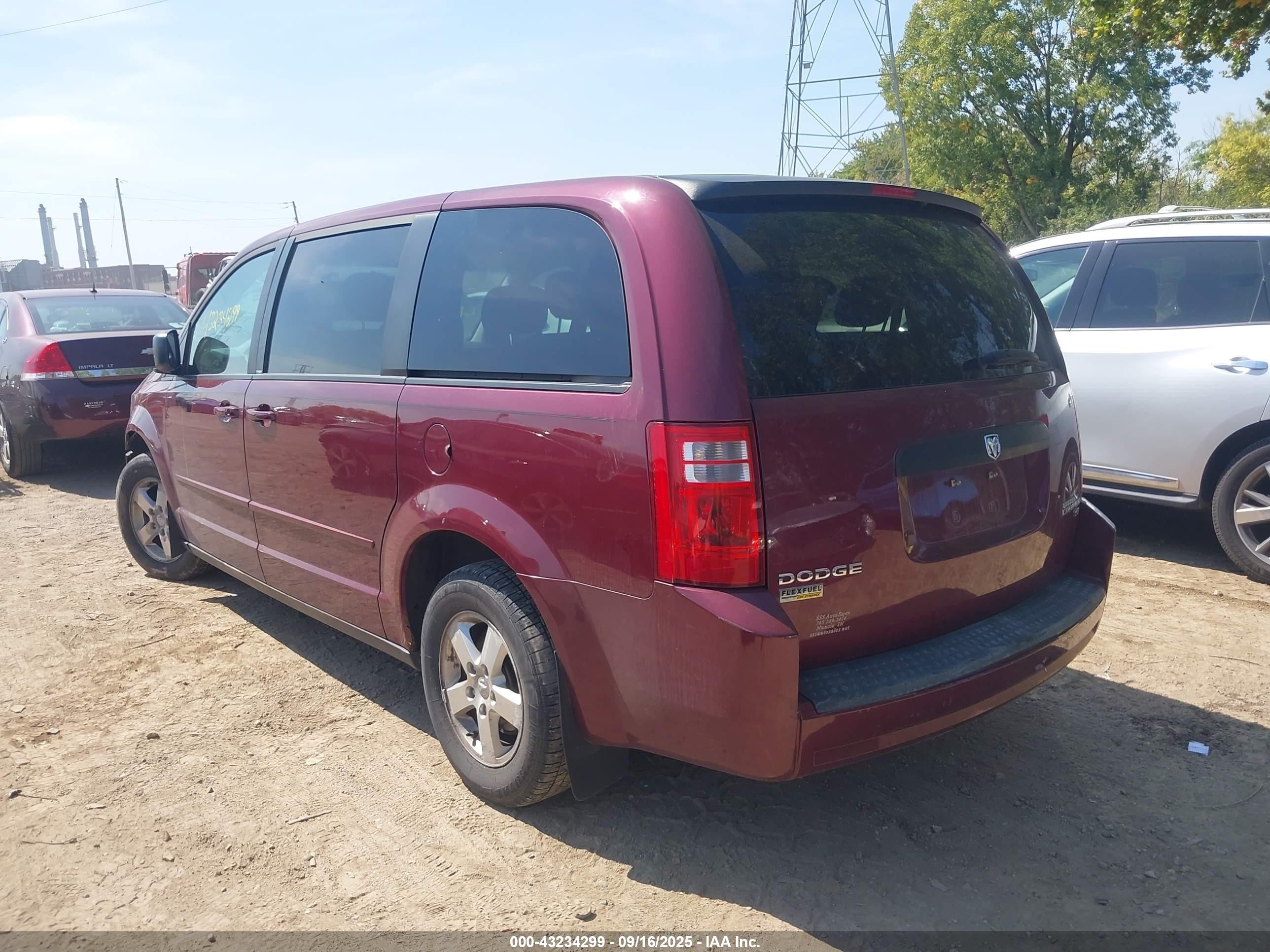 2009 Dodge Grand Caravan Se Red vin: 2D8HN44E89R630838