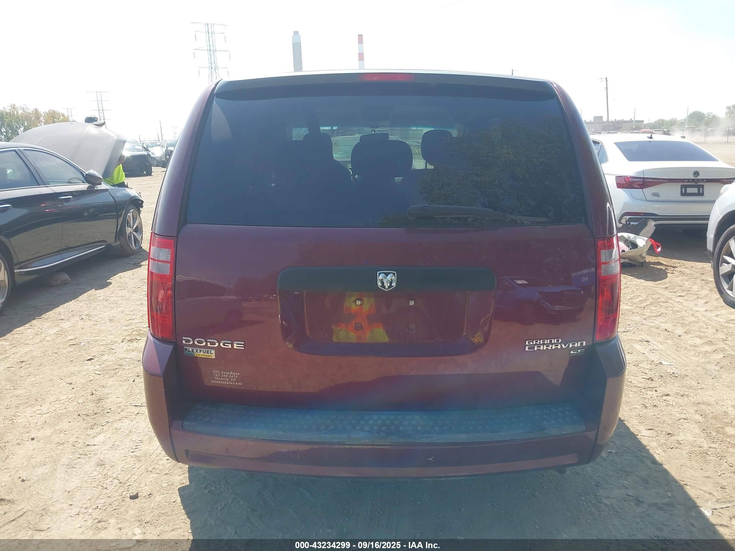 2009 Dodge Grand Caravan Se Red vin: 2D8HN44E89R630838