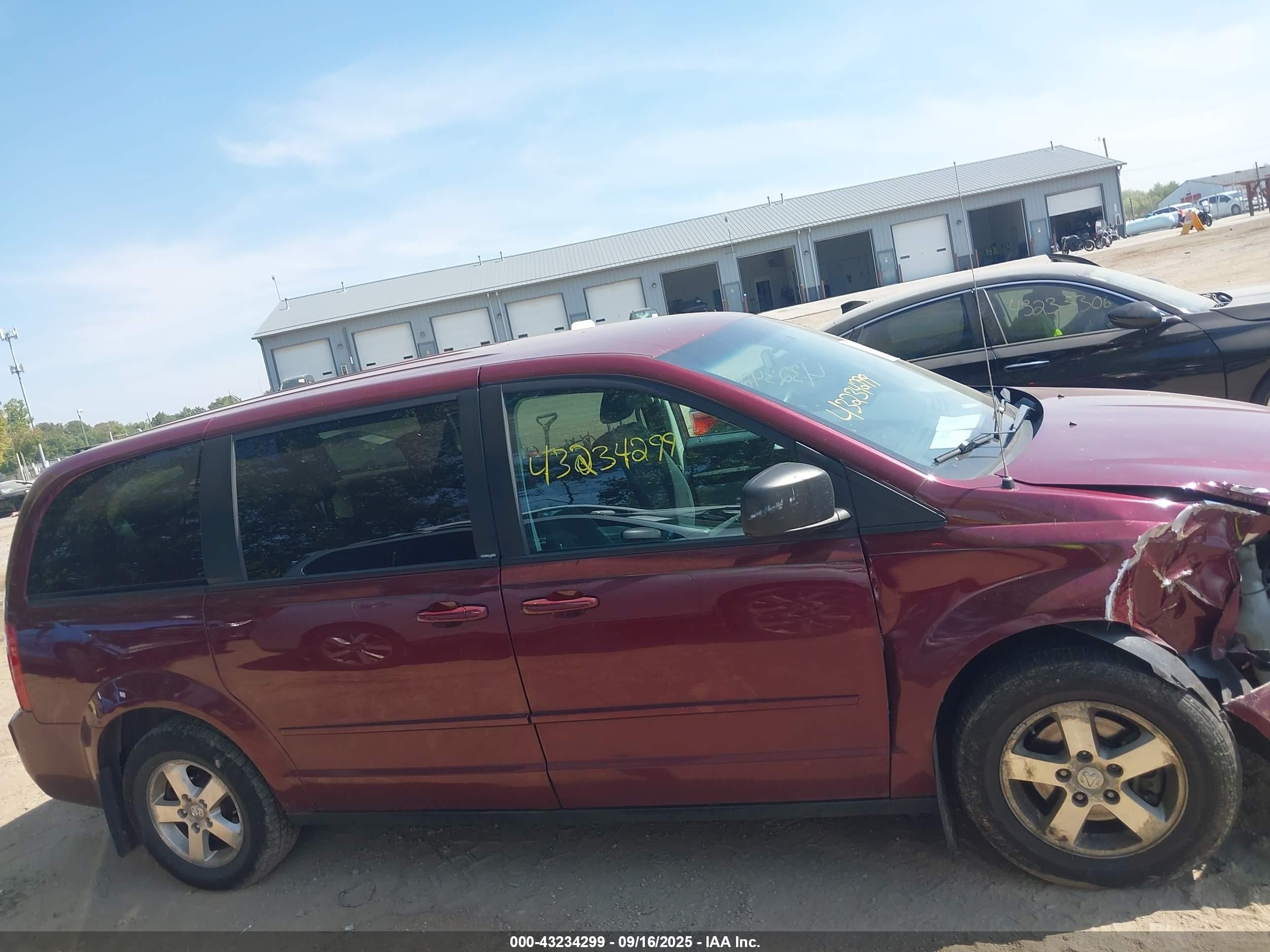 2009 Dodge Grand Caravan Se Red vin: 2D8HN44E89R630838