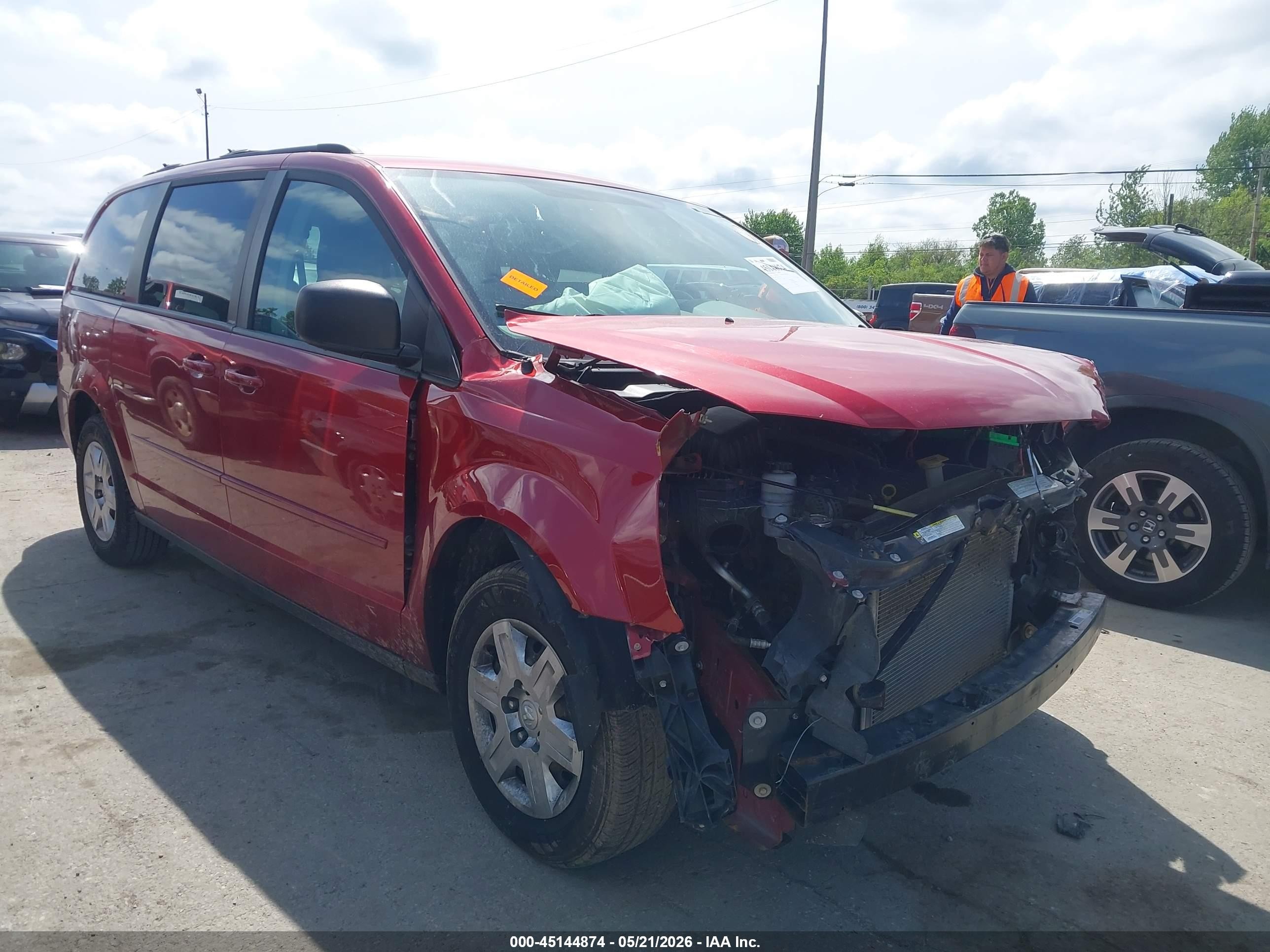 2009 Dodge Grand Caravan Se Red vin: 2D8HN44E99R616477