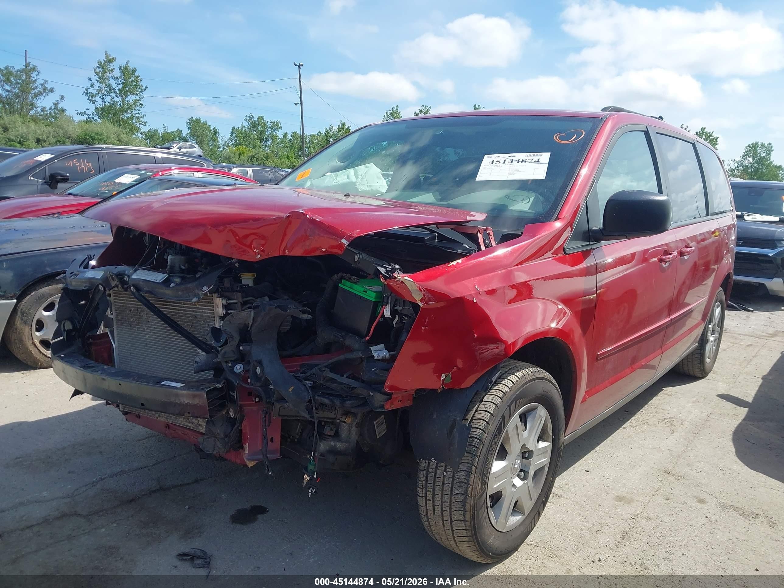 2009 Dodge Grand Caravan Se Red vin: 2D8HN44E99R616477