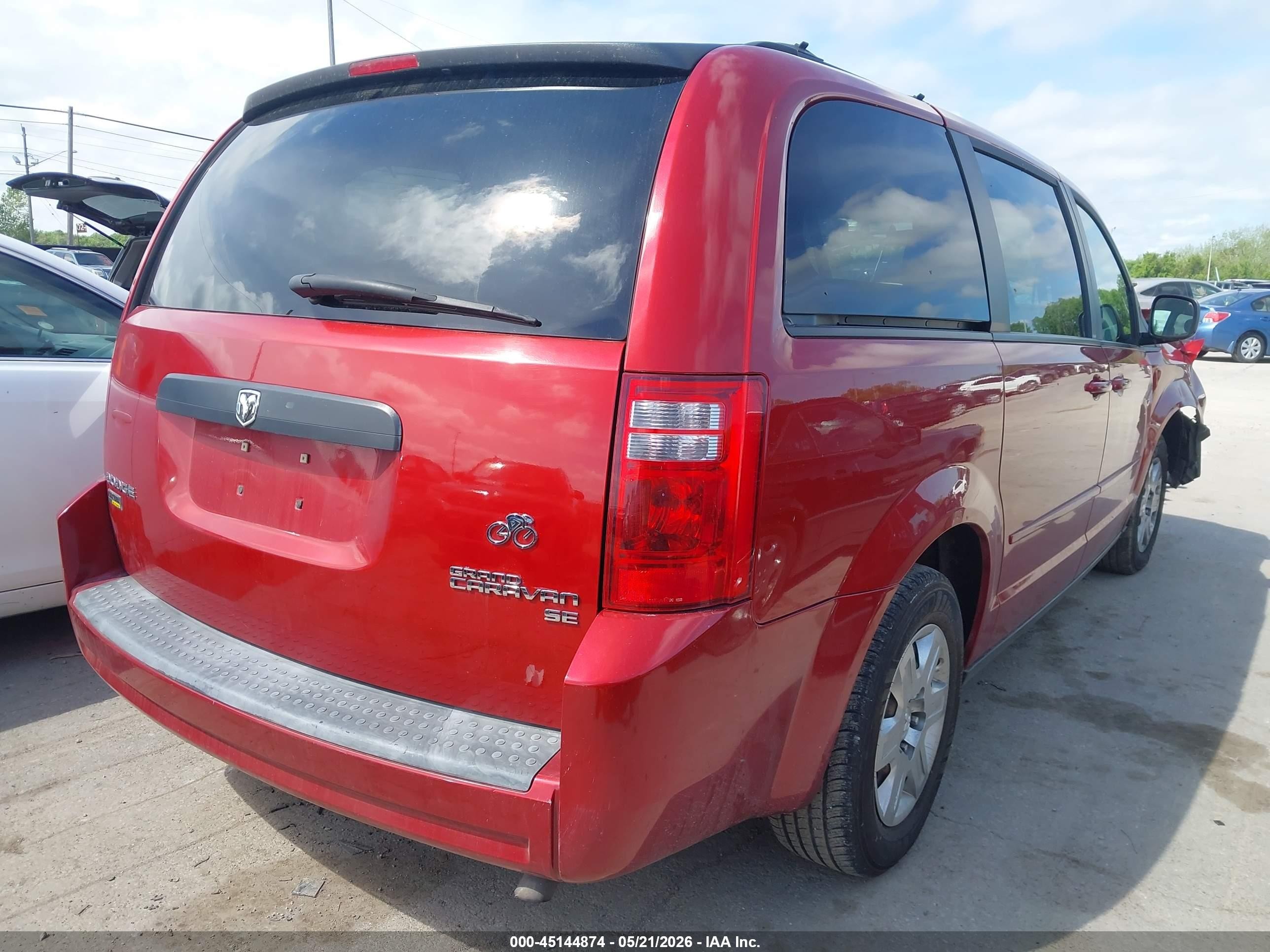 2009 Dodge Grand Caravan Se Red vin: 2D8HN44E99R616477