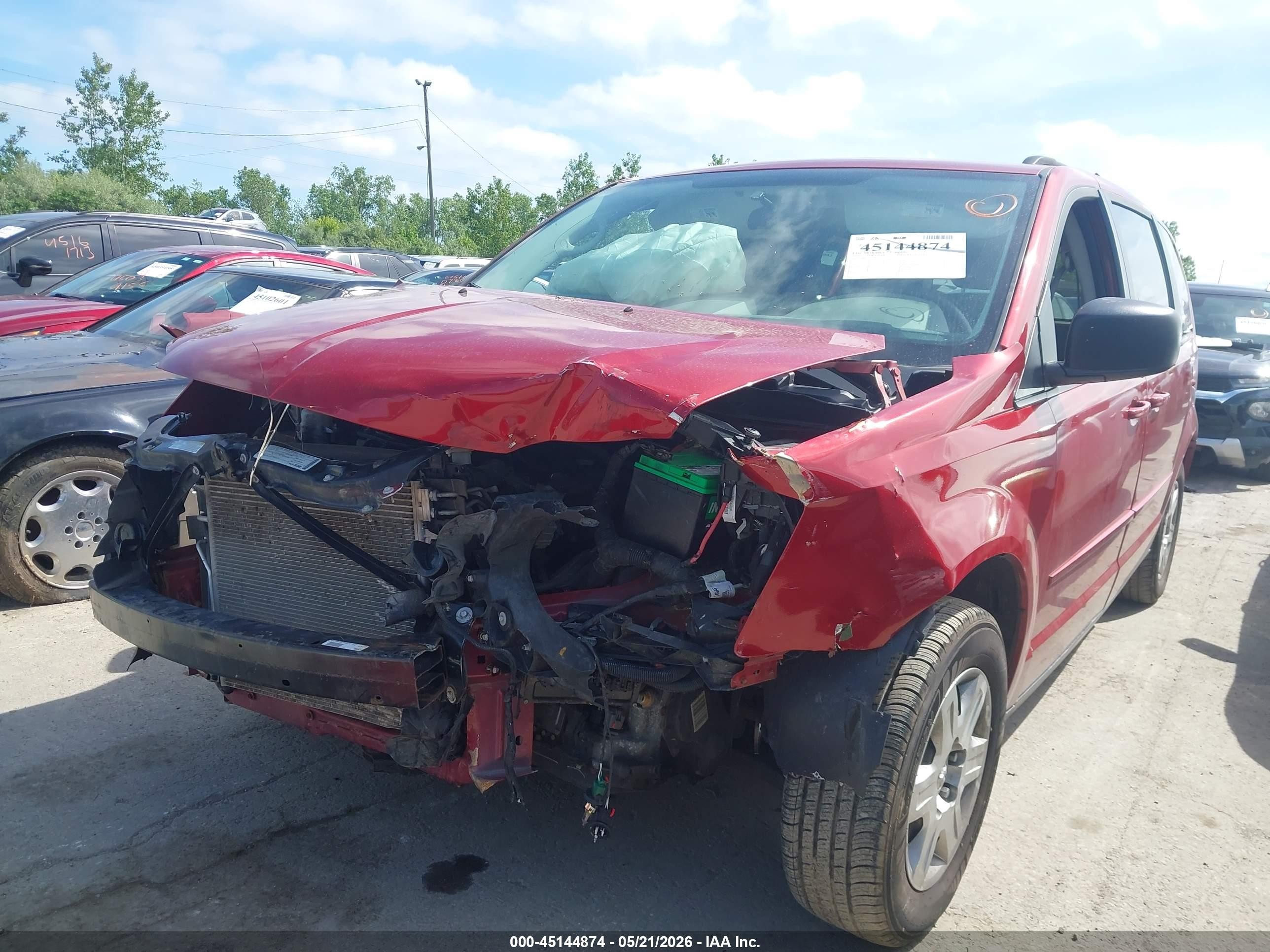 2009 Dodge Grand Caravan Se Red vin: 2D8HN44E99R616477
