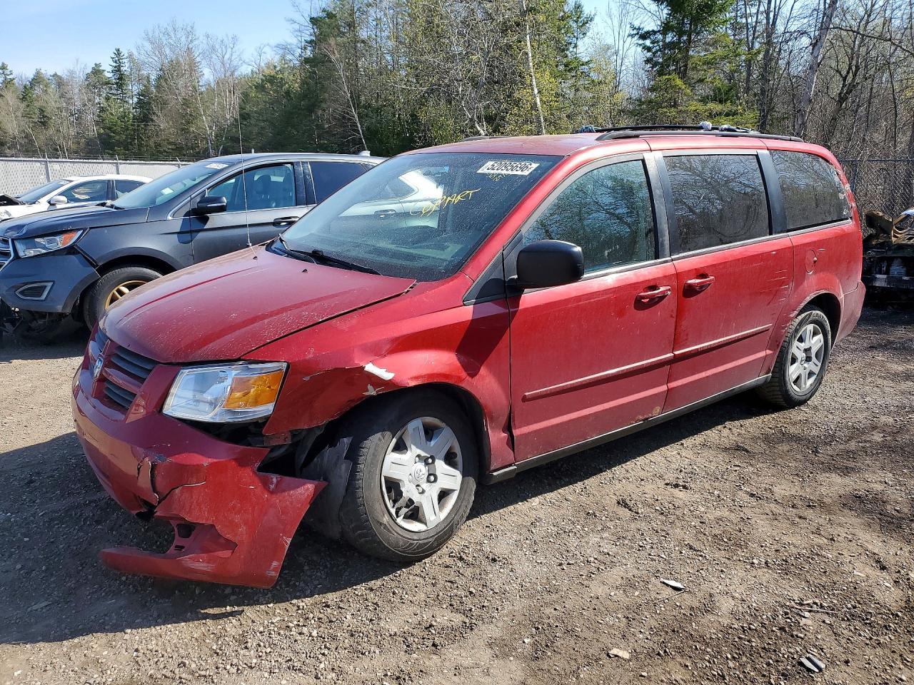 2009 Dodge Grand Caravan Se Red vin: 2D8HN44EX9R505887
