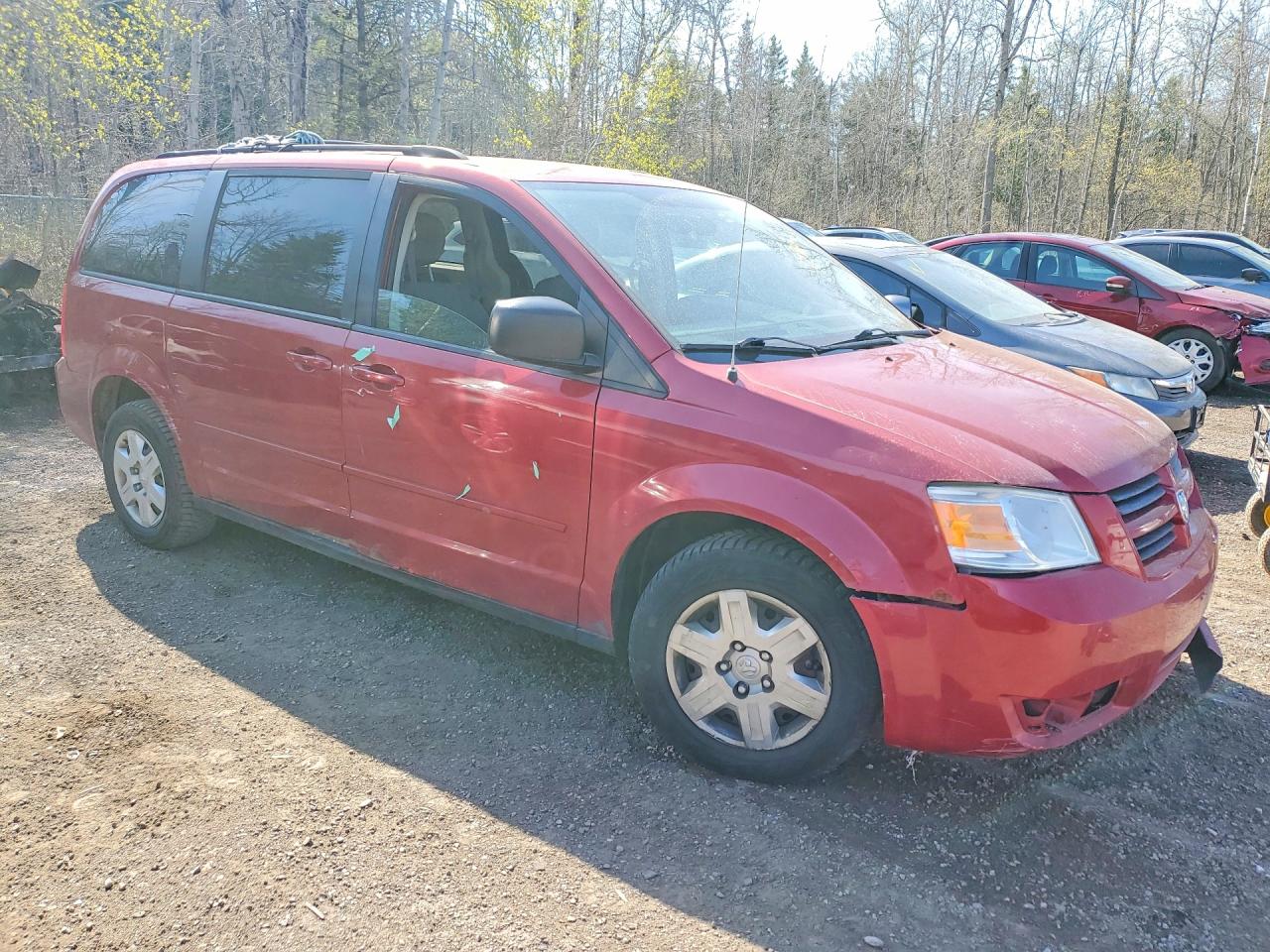 2009 Dodge Grand Caravan Se Red vin: 2D8HN44EX9R505887