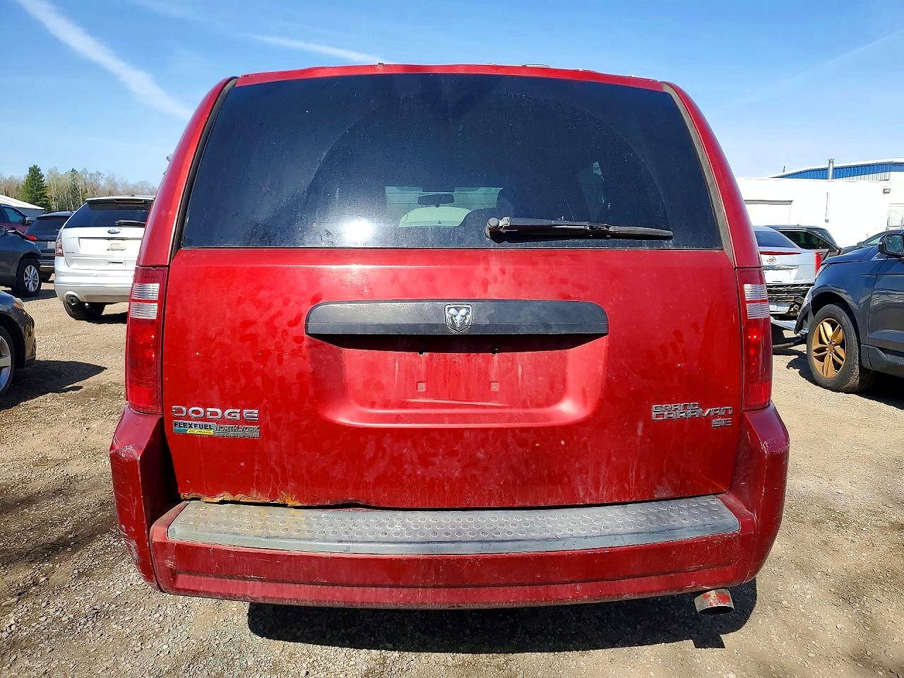 2009 Dodge Grand Caravan Se Red vin: 2D8HN44EX9R505887