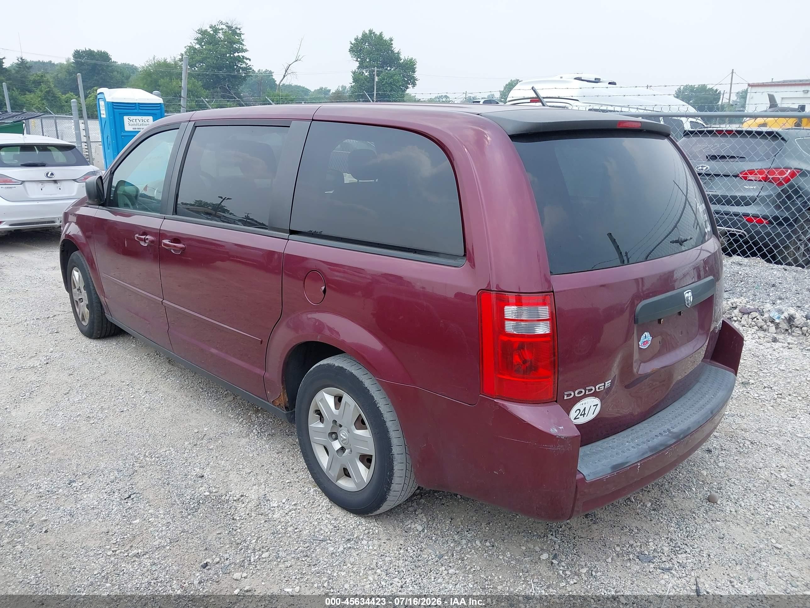 2009 Dodge Grand Caravan Se Burgundy vin: 2D8HN44EX9R517361