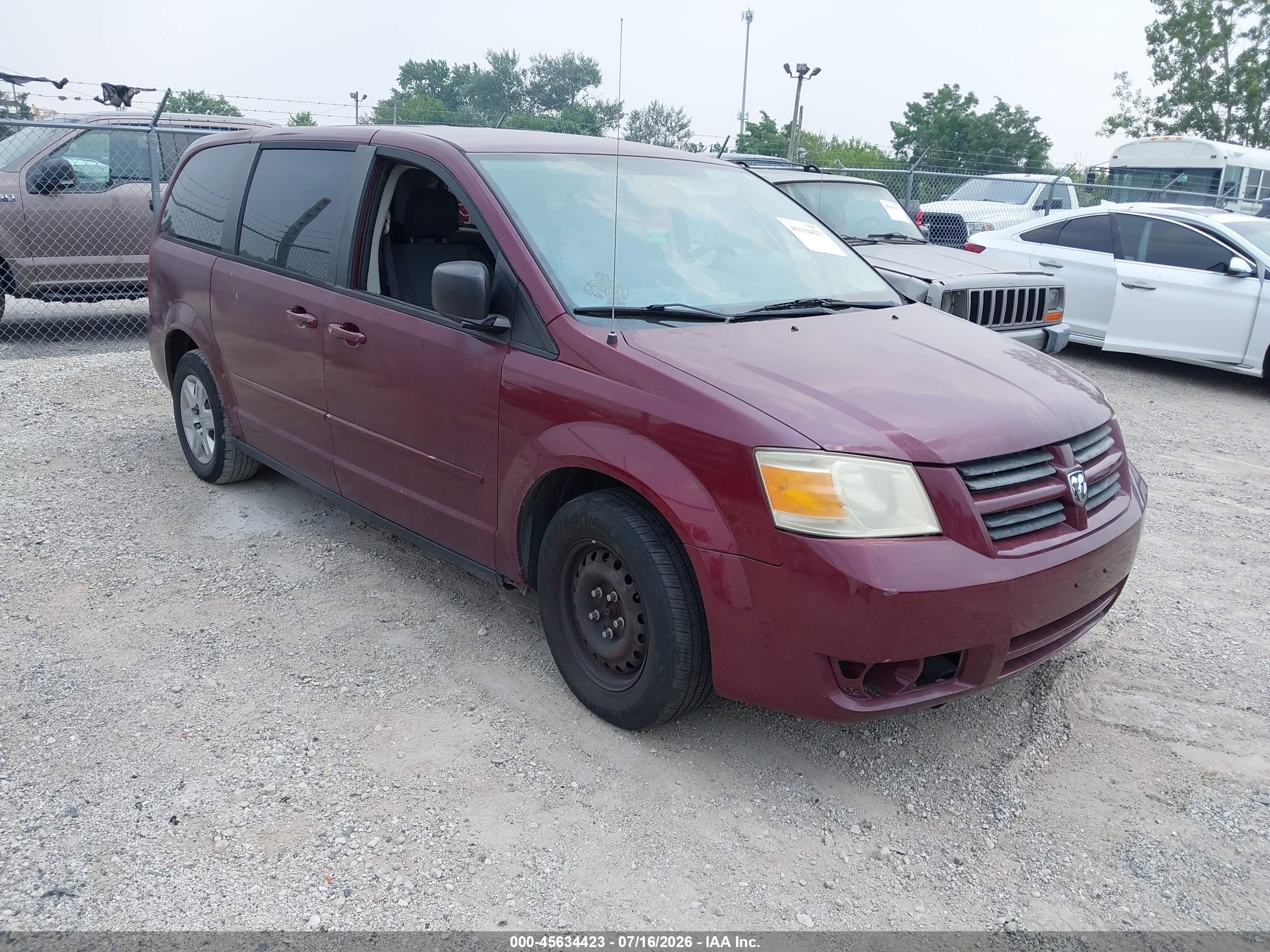 2009 Dodge Grand Caravan Se Burgundy vin: 2D8HN44EX9R517361