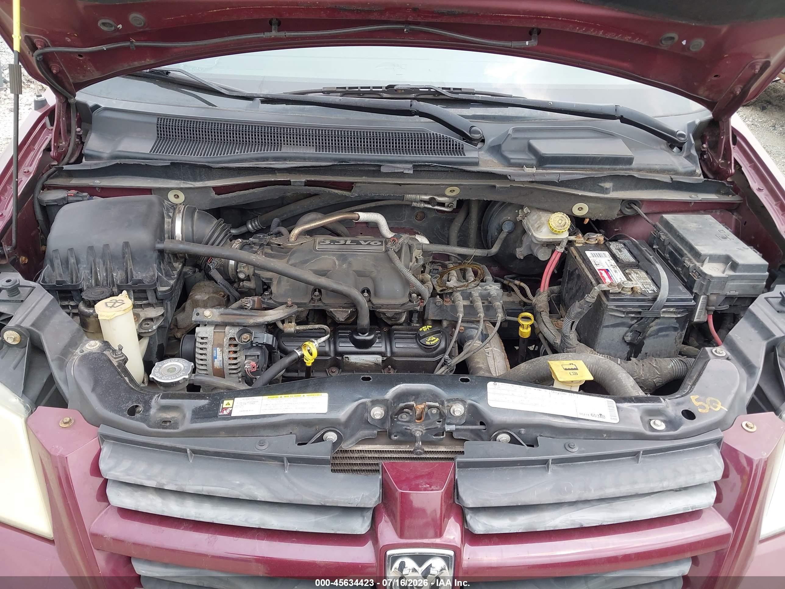 2009 Dodge Grand Caravan Se Burgundy vin: 2D8HN44EX9R517361