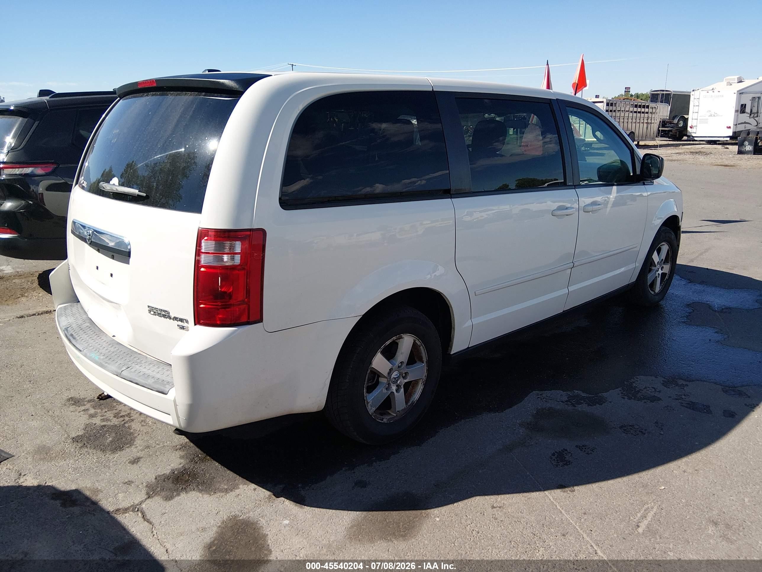 2009 Dodge Grand Caravan Se White vin: 2D8HN44EX9R562655
