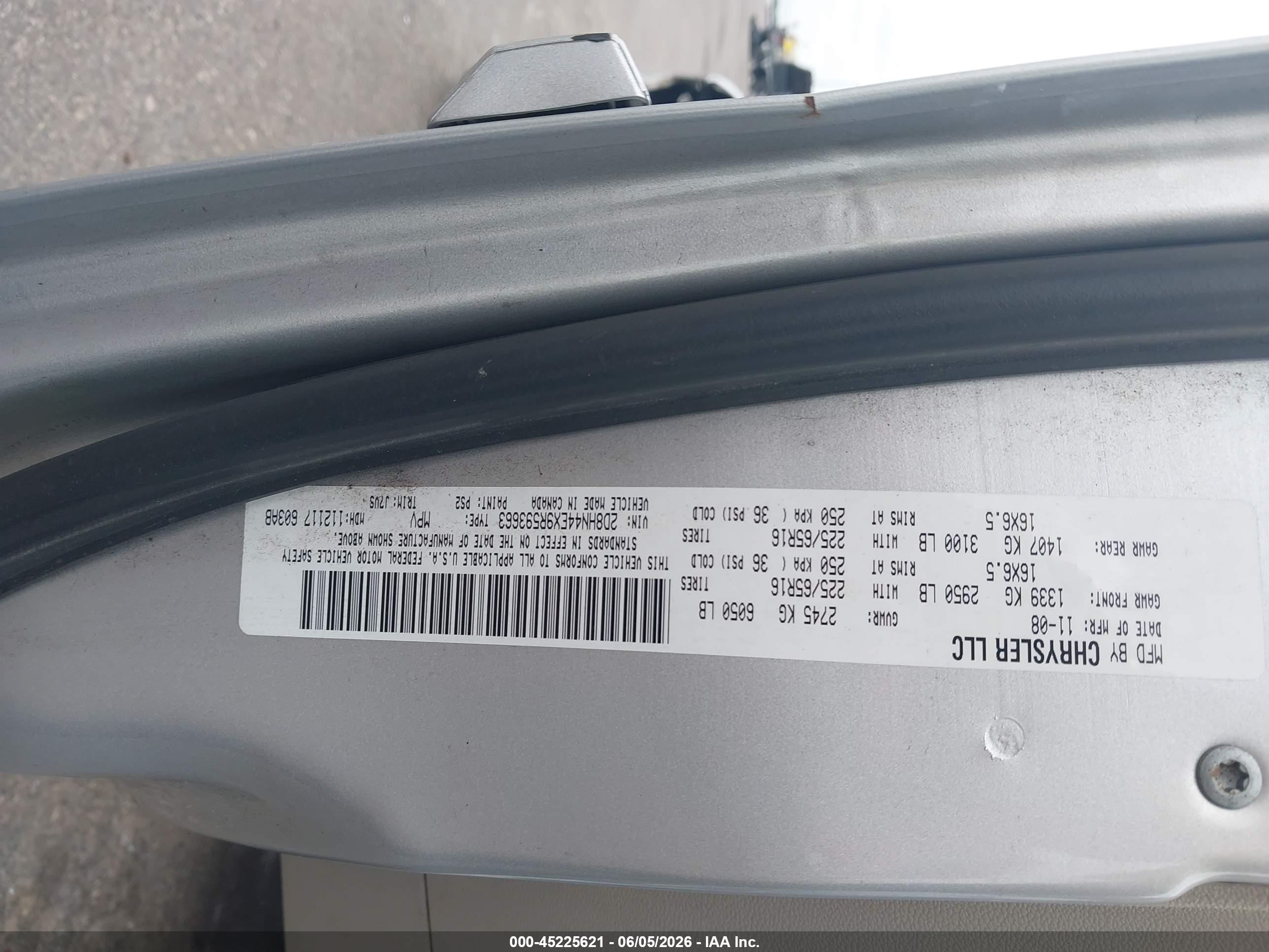 2009 Dodge Grand Caravan Se Gray vin: 2D8HN44EX9R593663