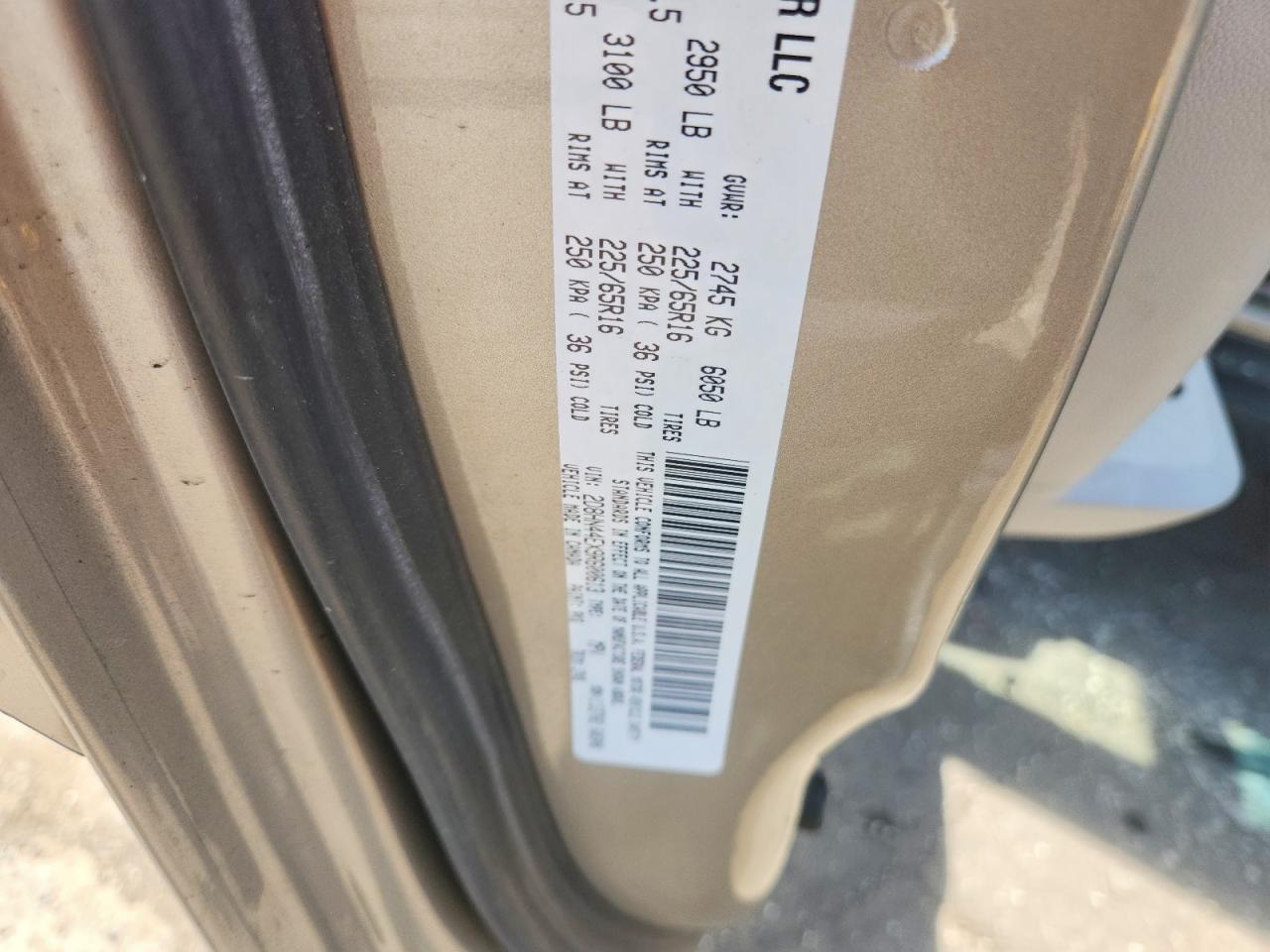 2009 Dodge Grand Caravan Se Cream vin: 2D8HN44EX9R600613