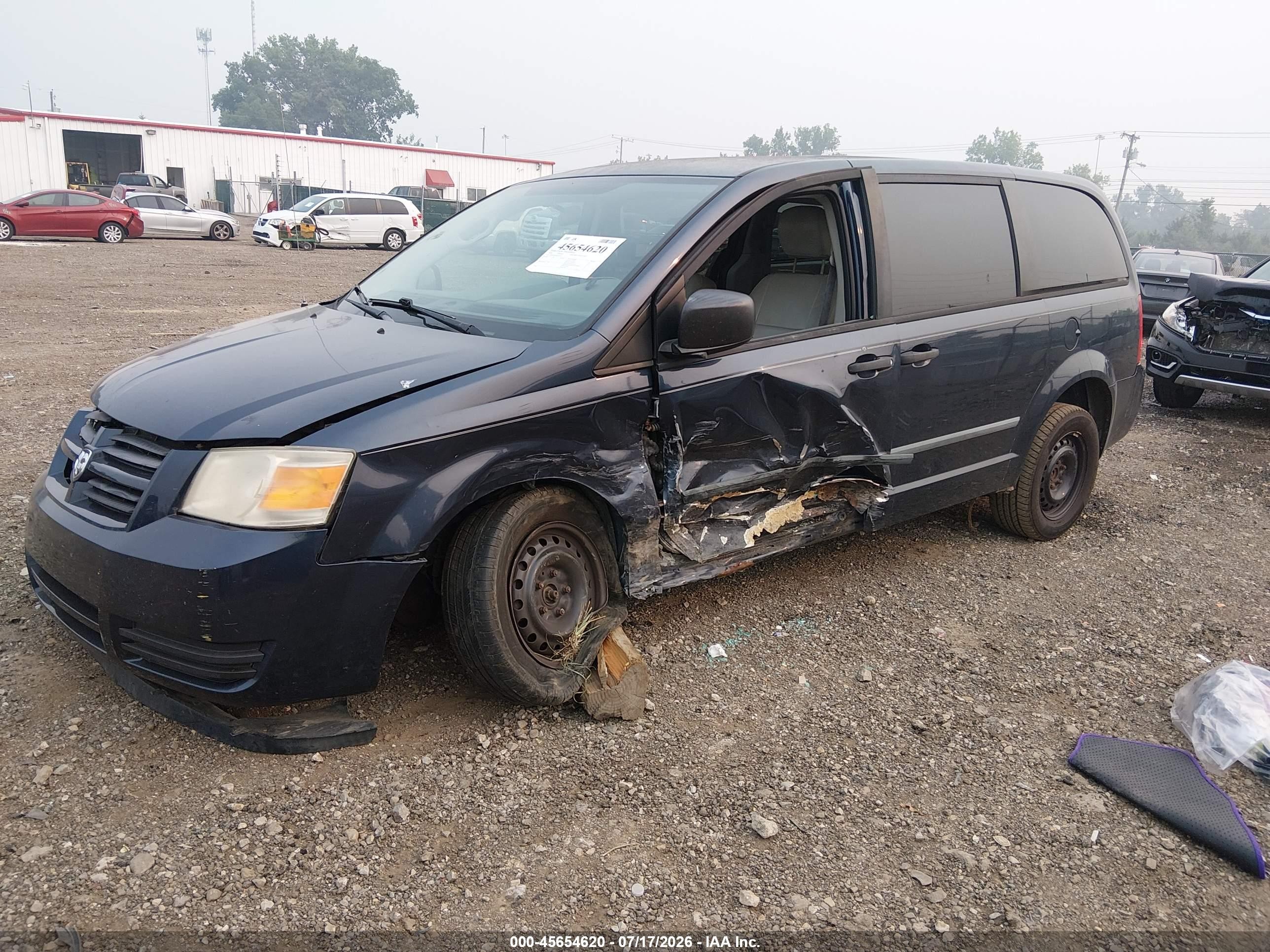 2008 Dodge Grand Caravan Se Gray vin: 2D8HN44H08R695174