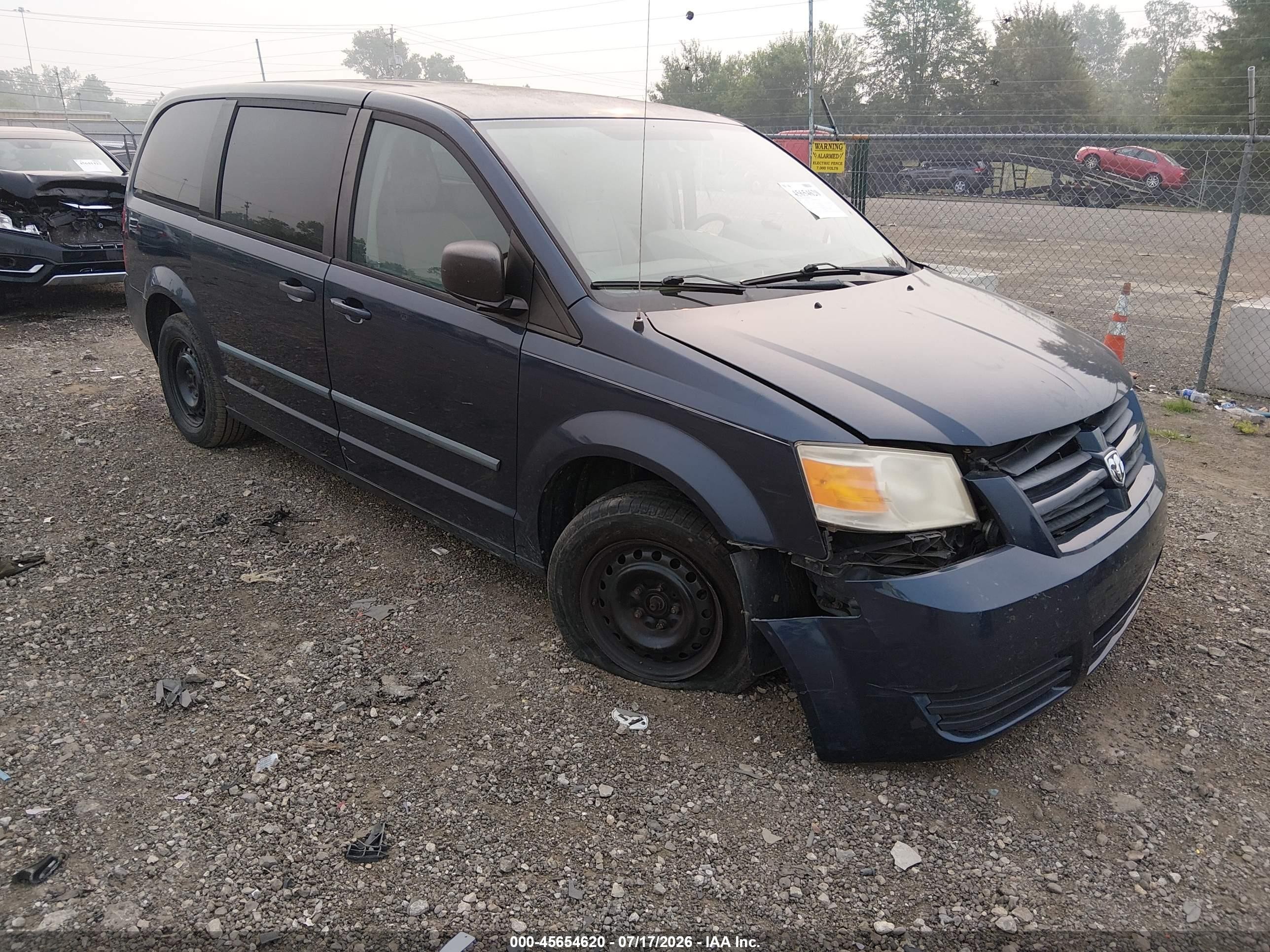2008 Dodge Grand Caravan Se Gray vin: 2D8HN44H08R695174