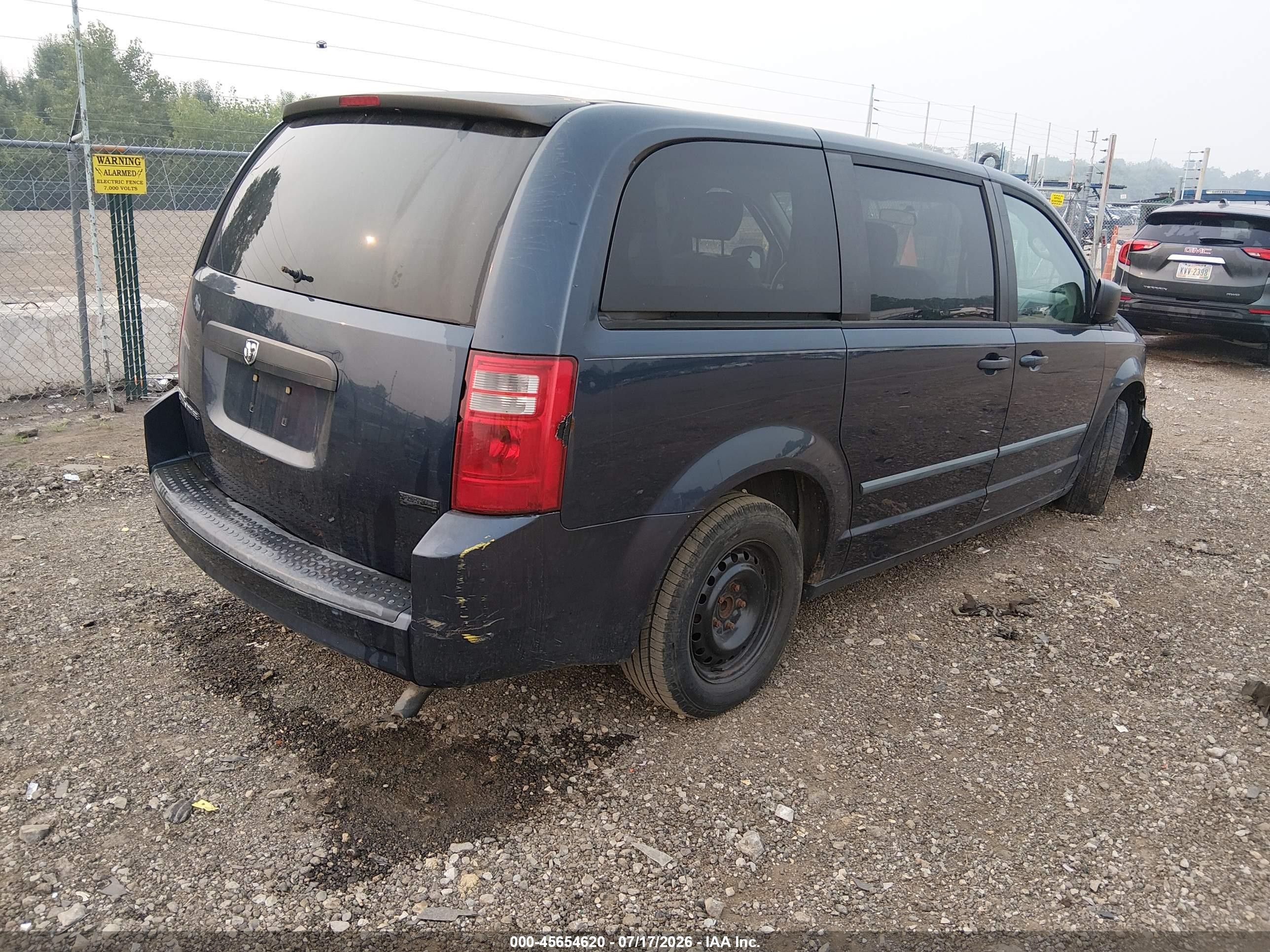 2008 Dodge Grand Caravan Se Gray vin: 2D8HN44H08R695174