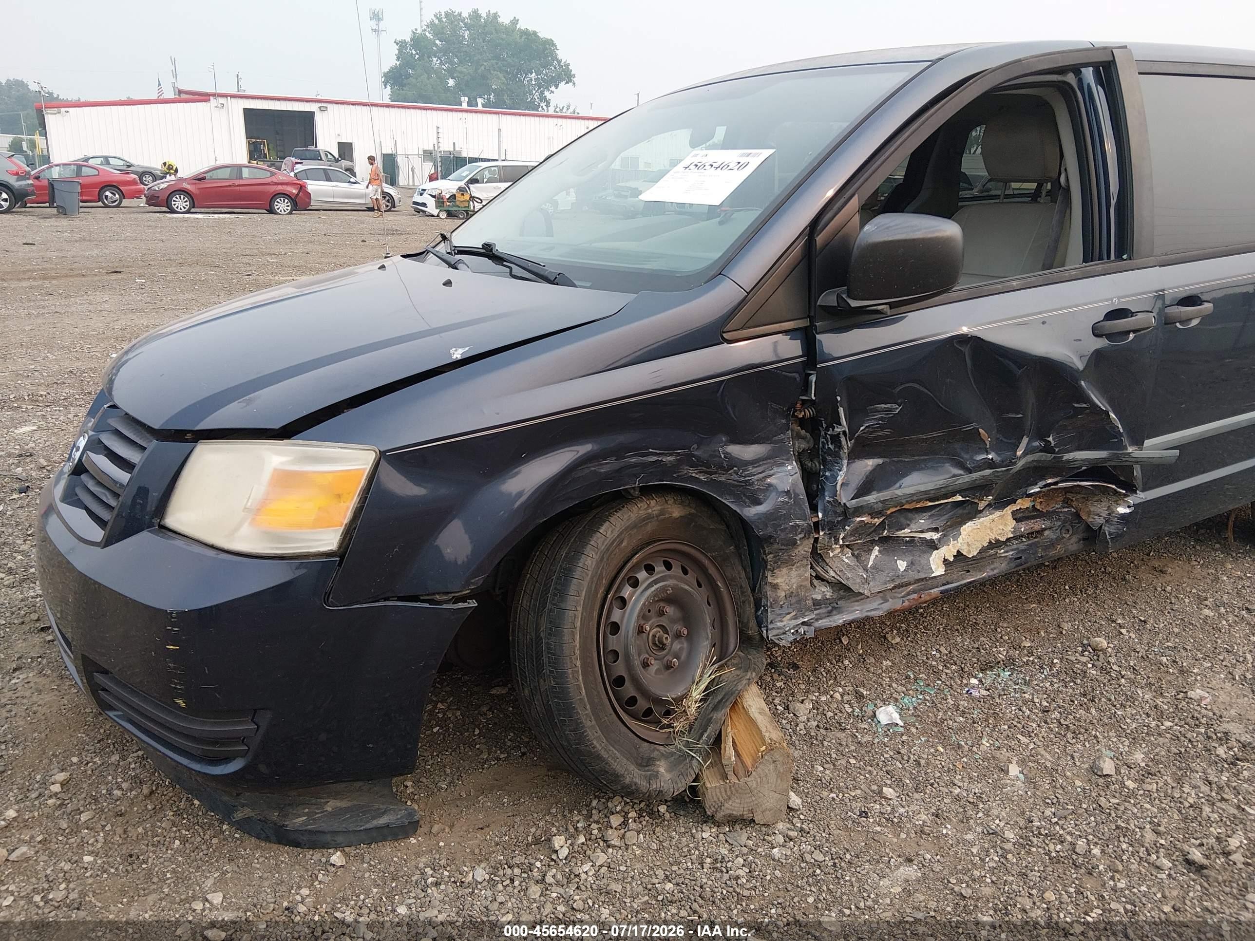 2008 Dodge Grand Caravan Se Gray vin: 2D8HN44H08R695174