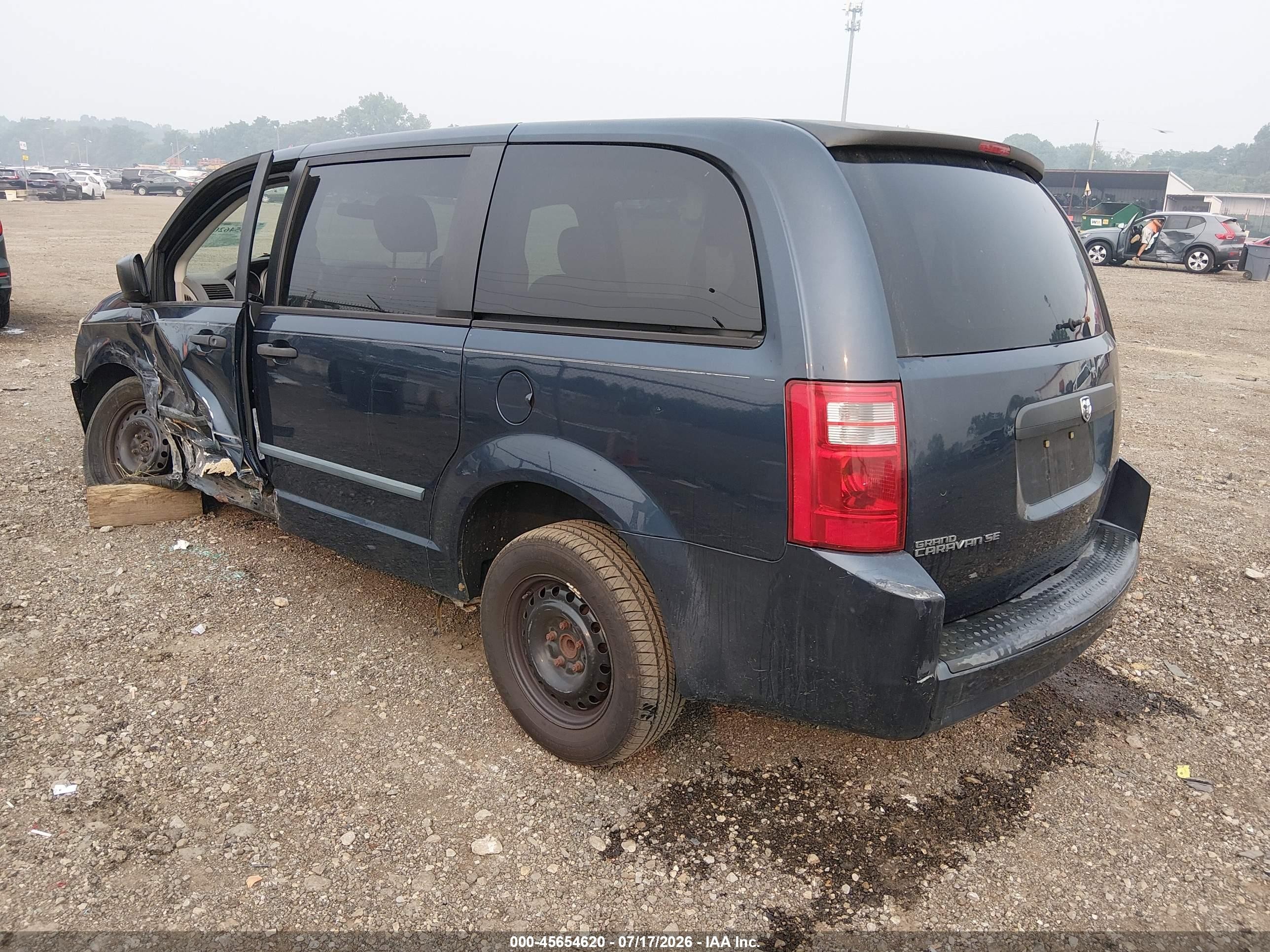 2008 Dodge Grand Caravan Se Gray vin: 2D8HN44H08R695174