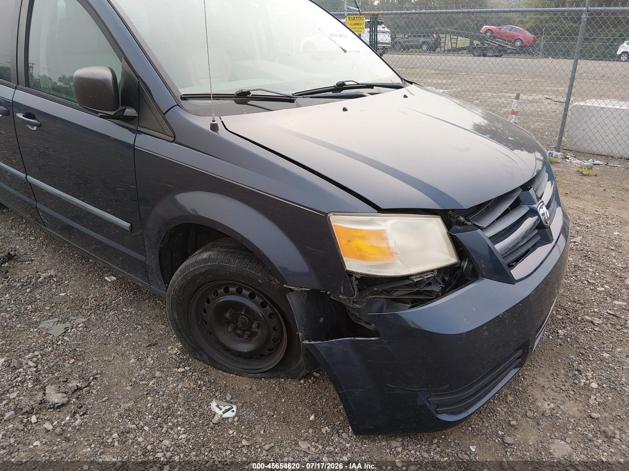 2008 Dodge Grand Caravan Se Gray vin: 2D8HN44H08R695174