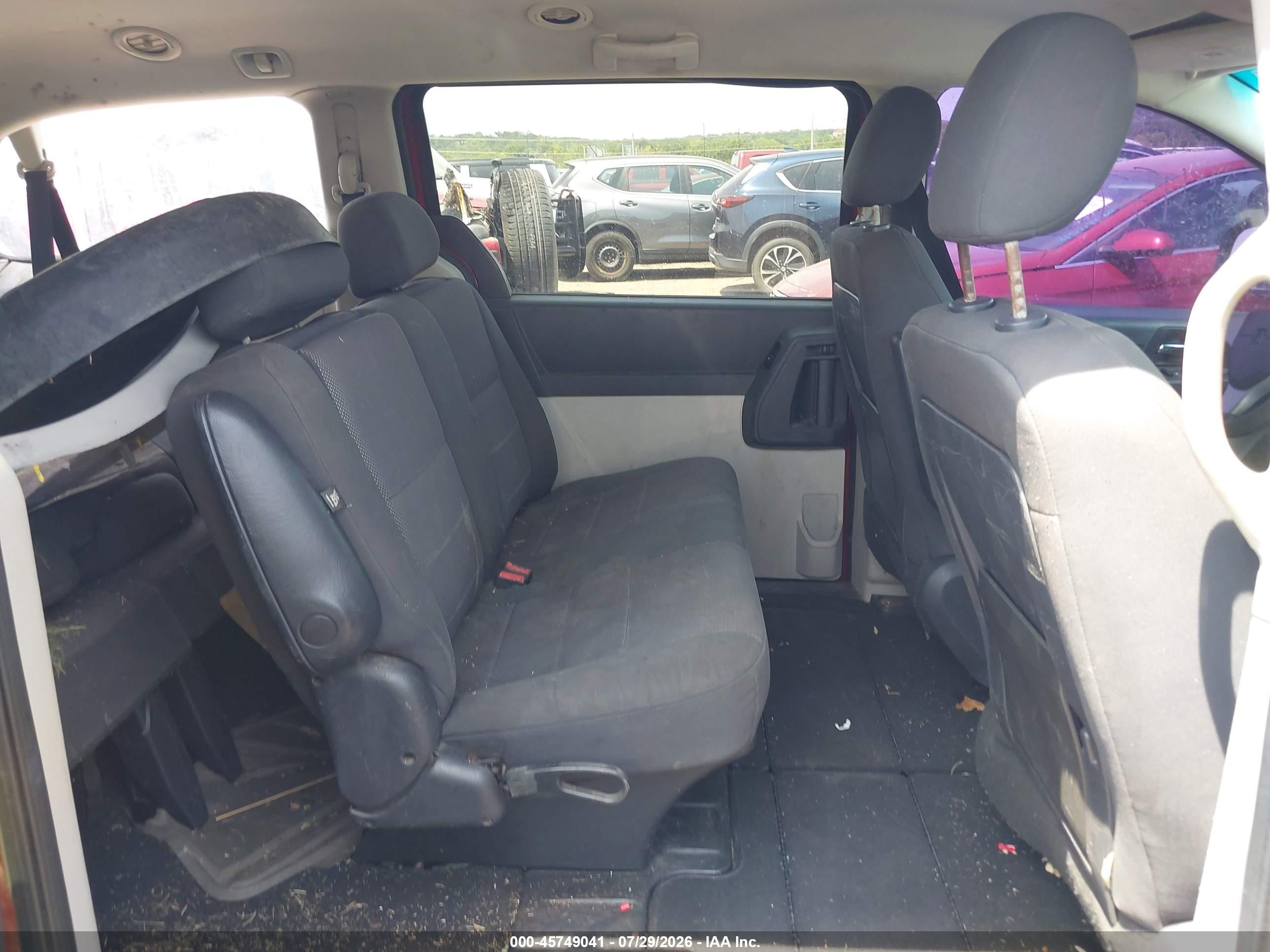 2008 Dodge Grand Caravan Se Maroon vin: 2D8HN44H08R704651