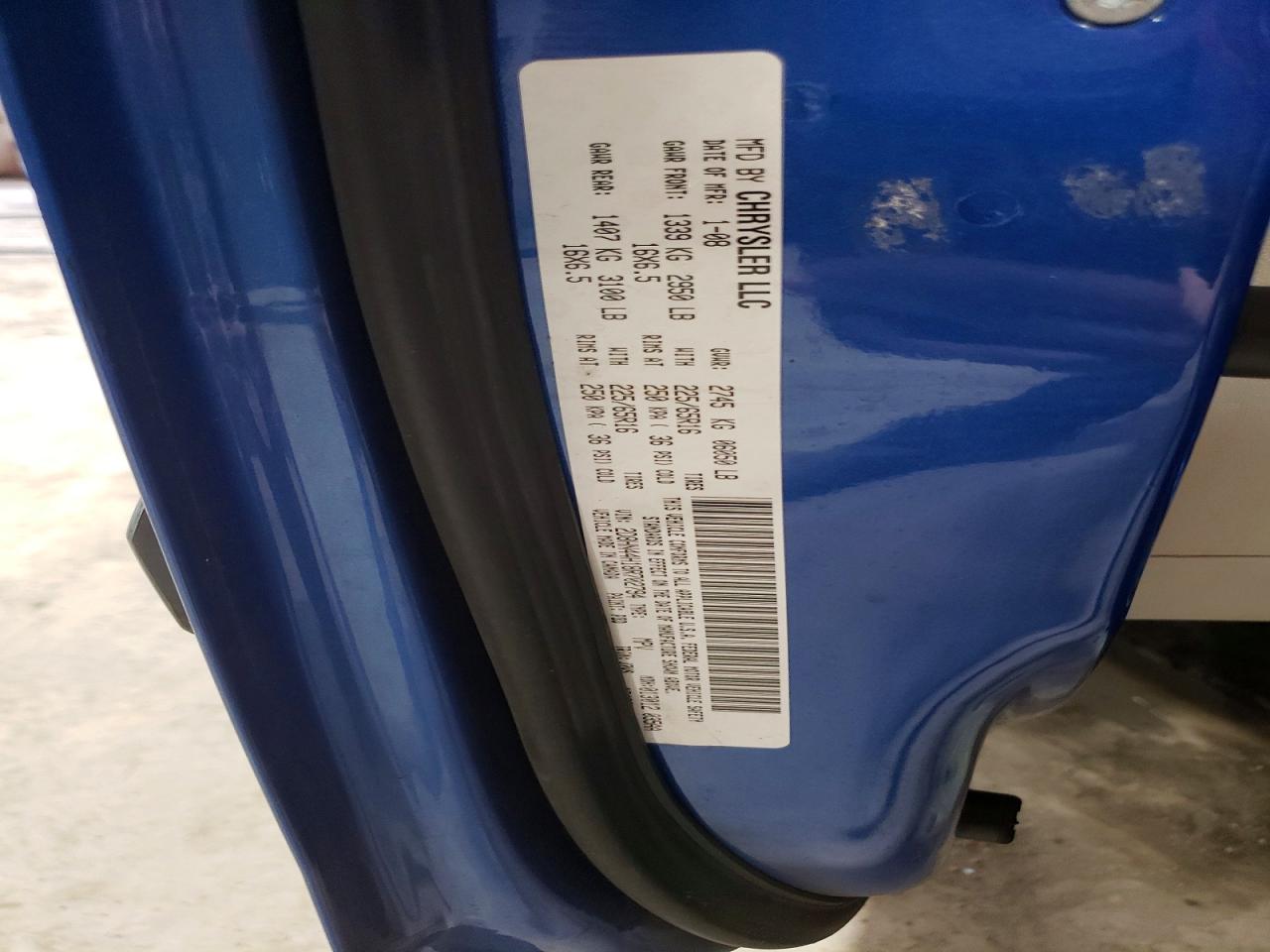 2008 Dodge Grand Caravan Se Blue vin: 2D8HN44H18R702794