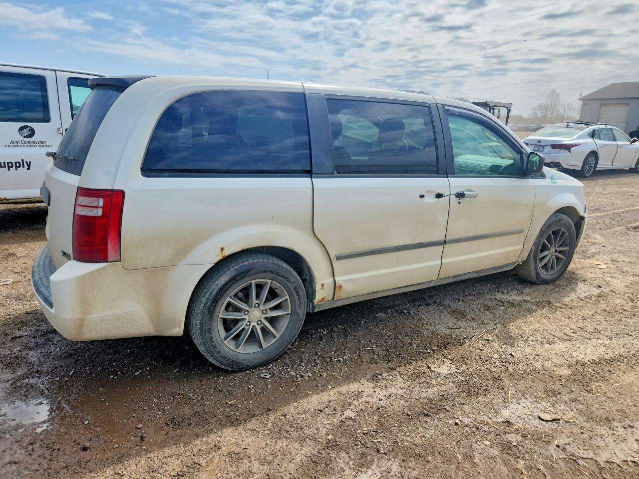 2008 Dodge Grand Caravan Se White vin: 2D8HN44H28R761157