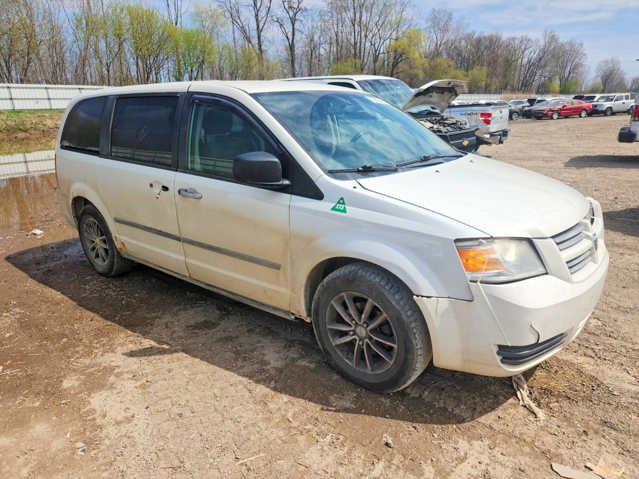 2008 Dodge Grand Caravan Se White vin: 2D8HN44H28R761157