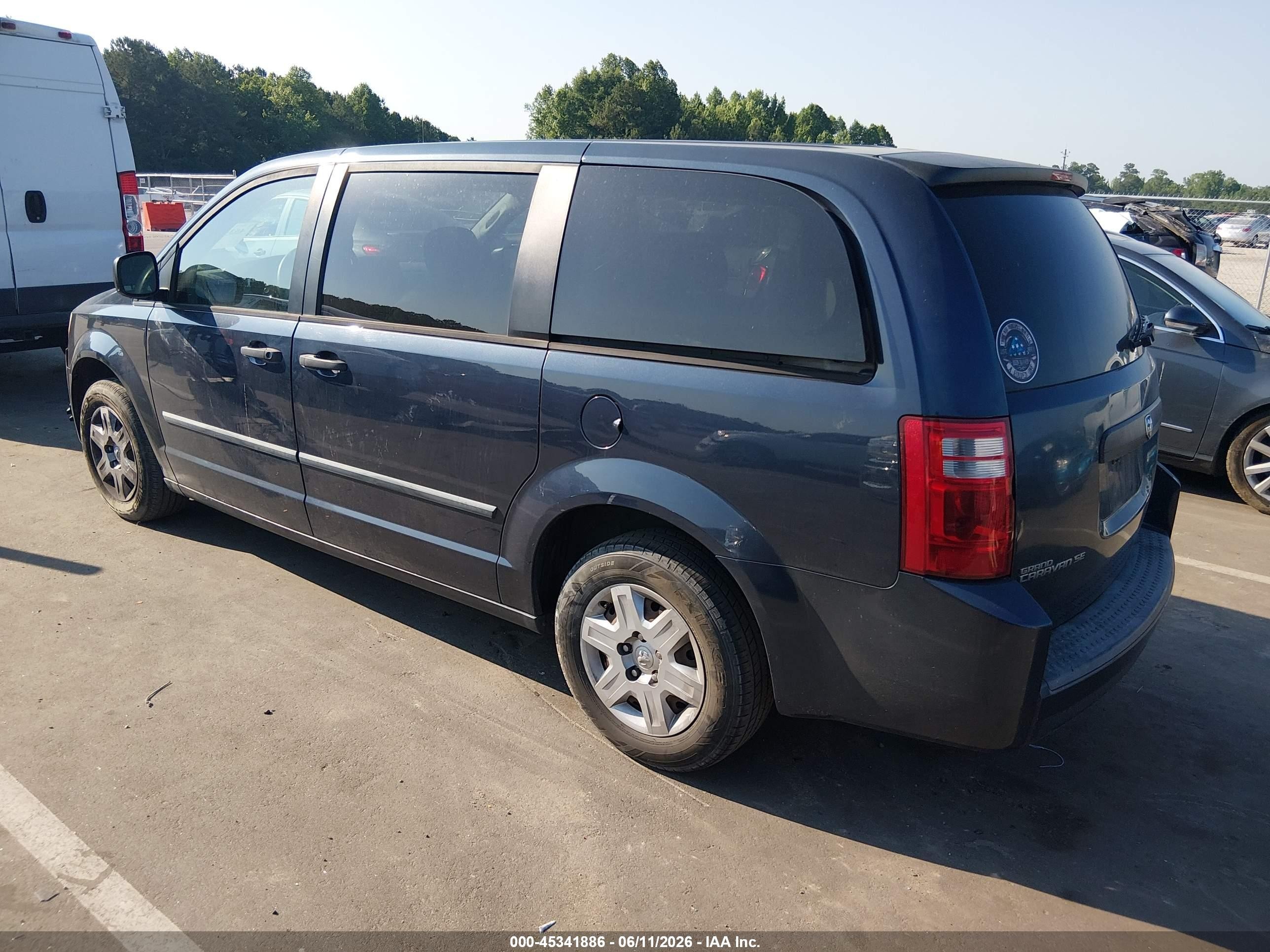 2008 Dodge Grand Caravan Se Blue vin: 2D8HN44H28R778234
