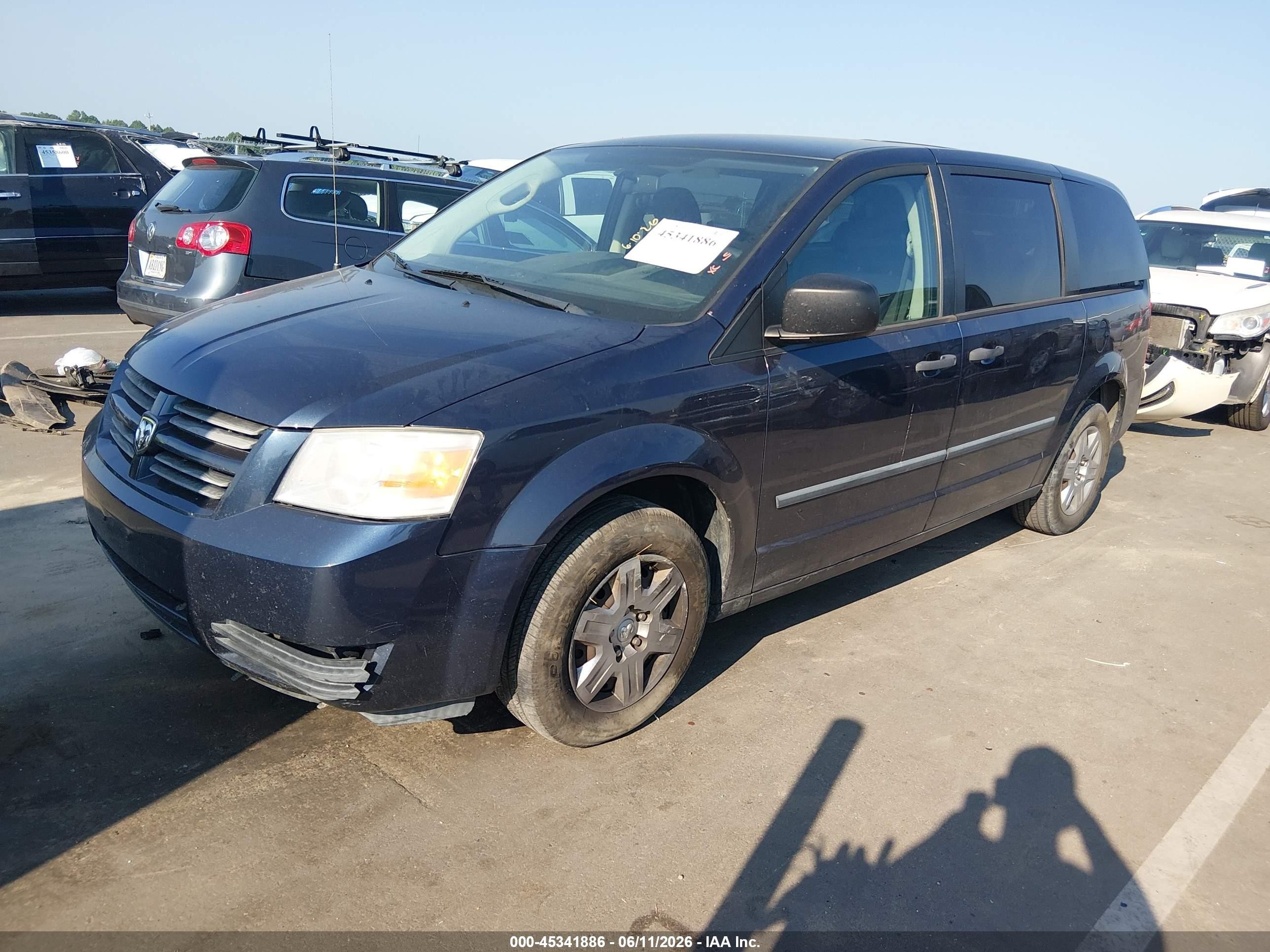 2008 Dodge Grand Caravan Se Blue vin: 2D8HN44H28R778234