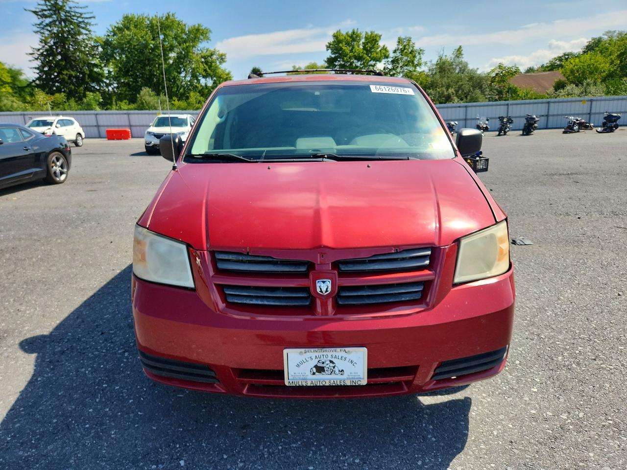 2008 Dodge Grand Caravan Se Maroon vin: 2D8HN44H38R113875