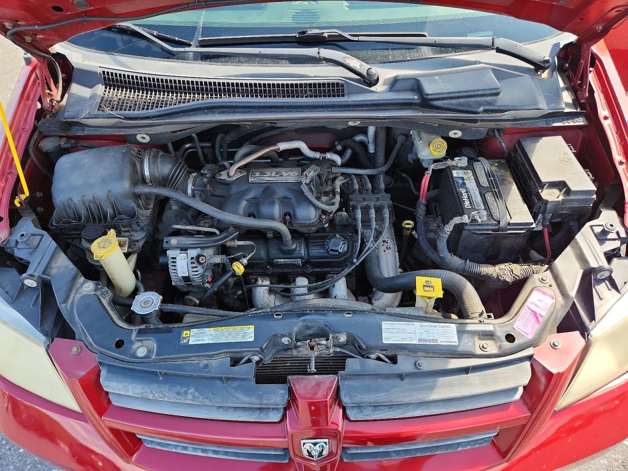 2008 Dodge Grand Caravan Se Maroon vin: 2D8HN44H38R113875