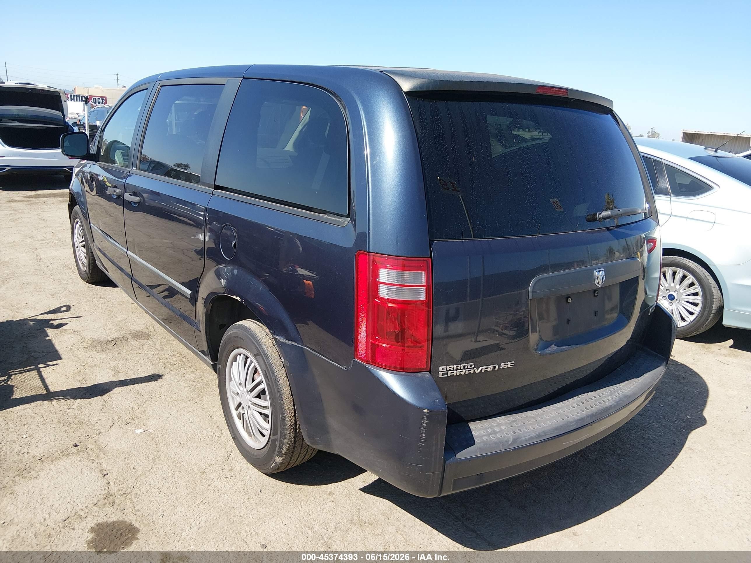 2008 Dodge Grand Caravan Se Navy vin: 2D8HN44H38R606195