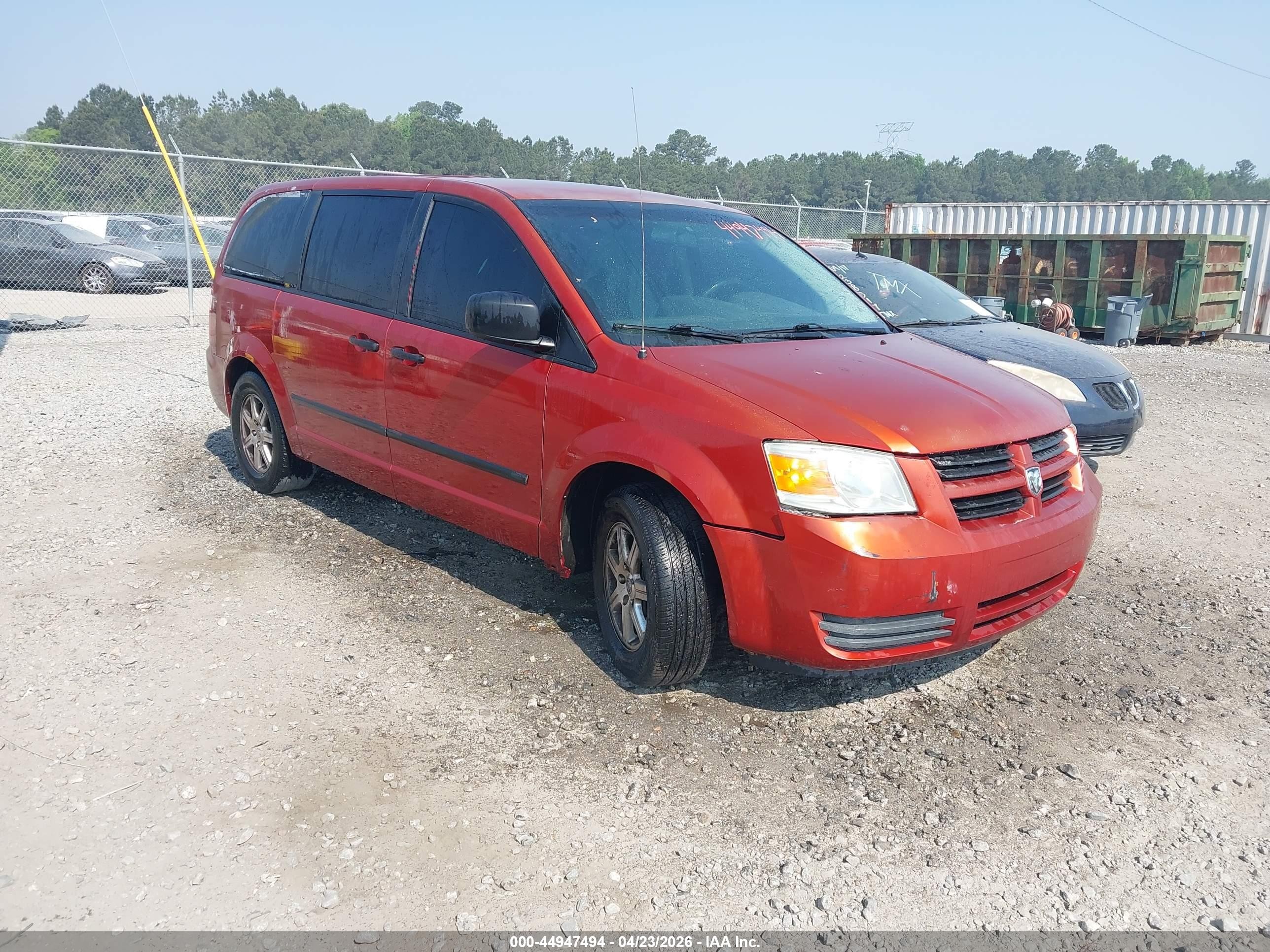 2008 Dodge Grand Caravan Se Orange vin: 2D8HN44H48R703275