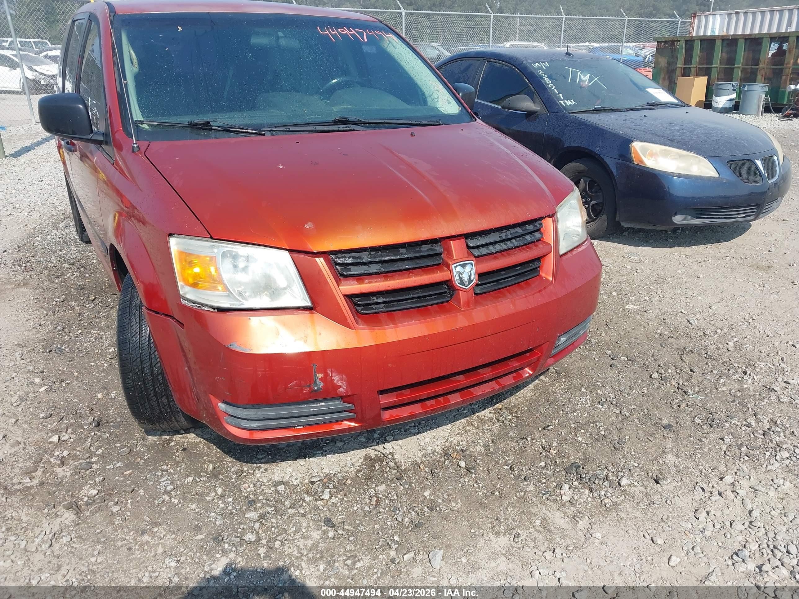 2008 Dodge Grand Caravan Se Orange vin: 2D8HN44H48R703275