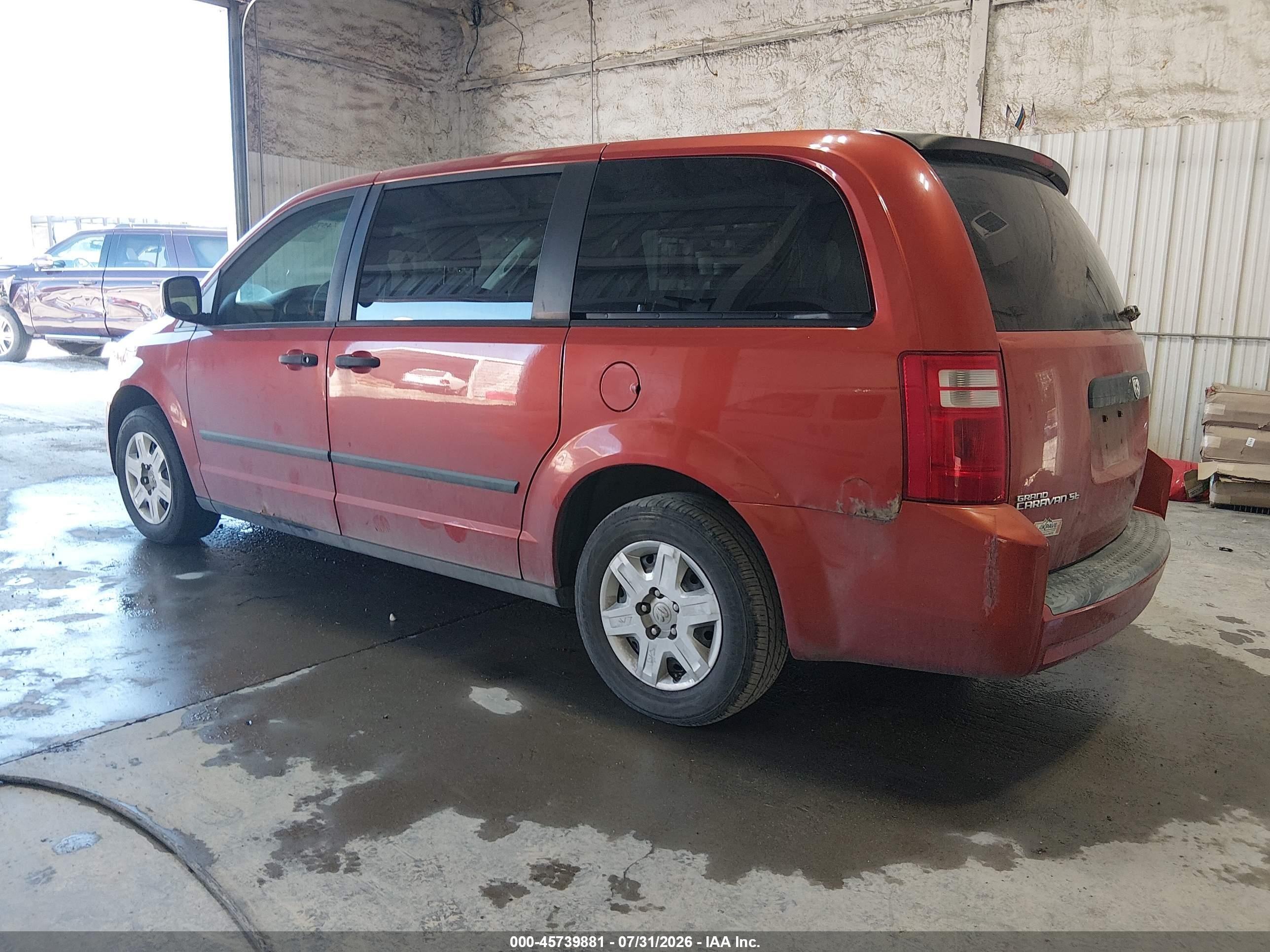 2008 Dodge Grand Caravan Se Orange vin: 2D8HN44H48R722893