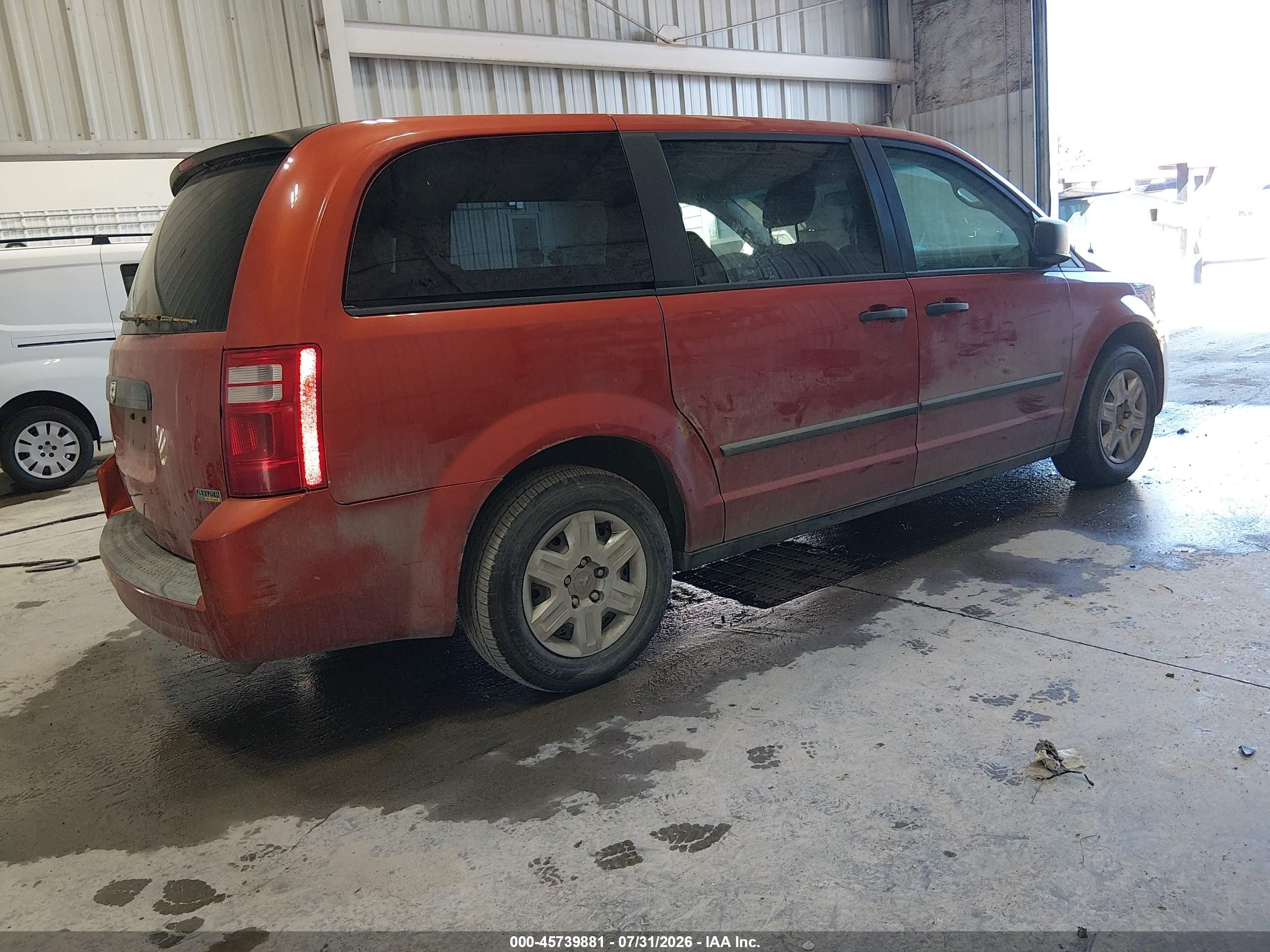 2008 Dodge Grand Caravan Se Orange vin: 2D8HN44H48R722893
