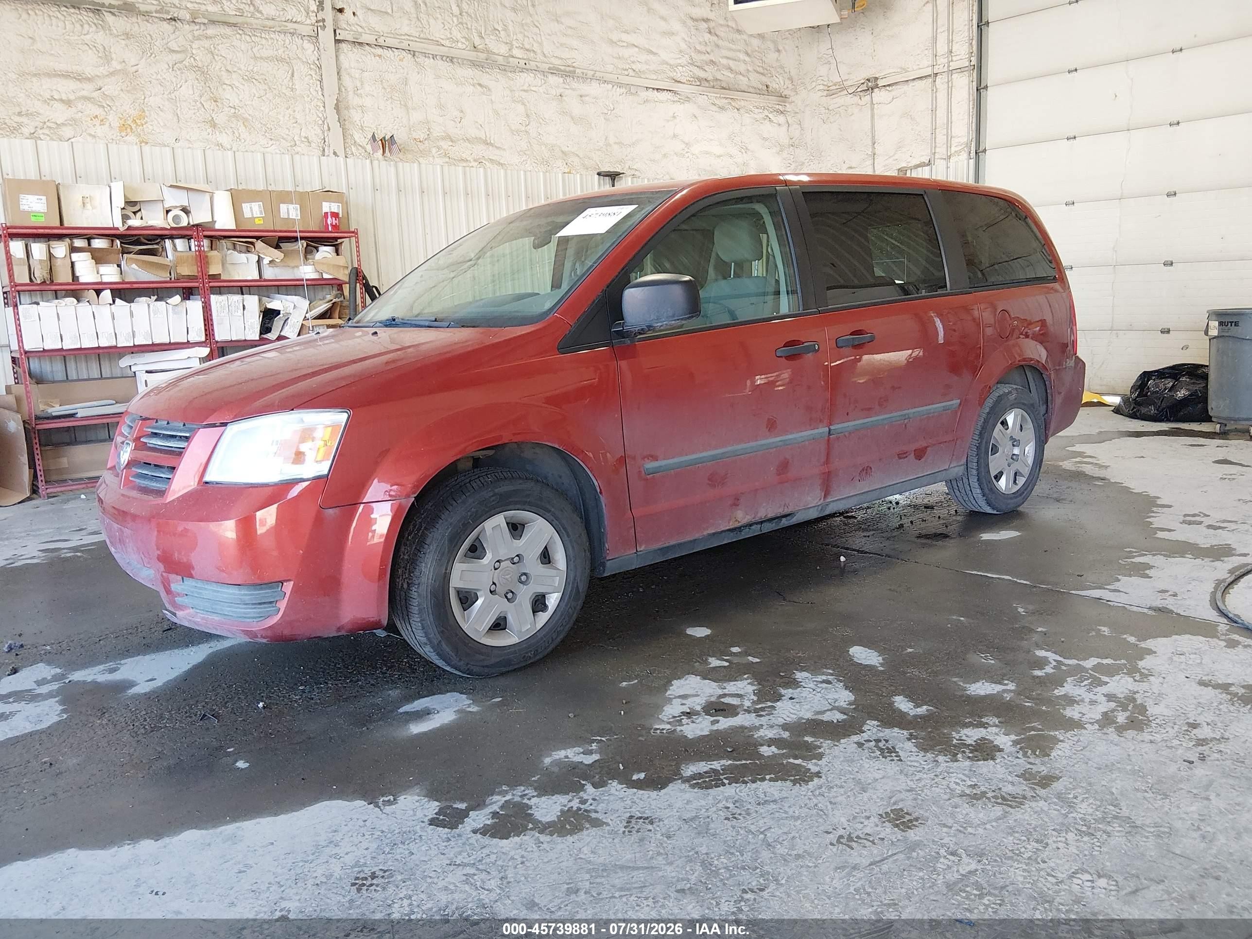 2008 Dodge Grand Caravan Se Orange vin: 2D8HN44H48R722893