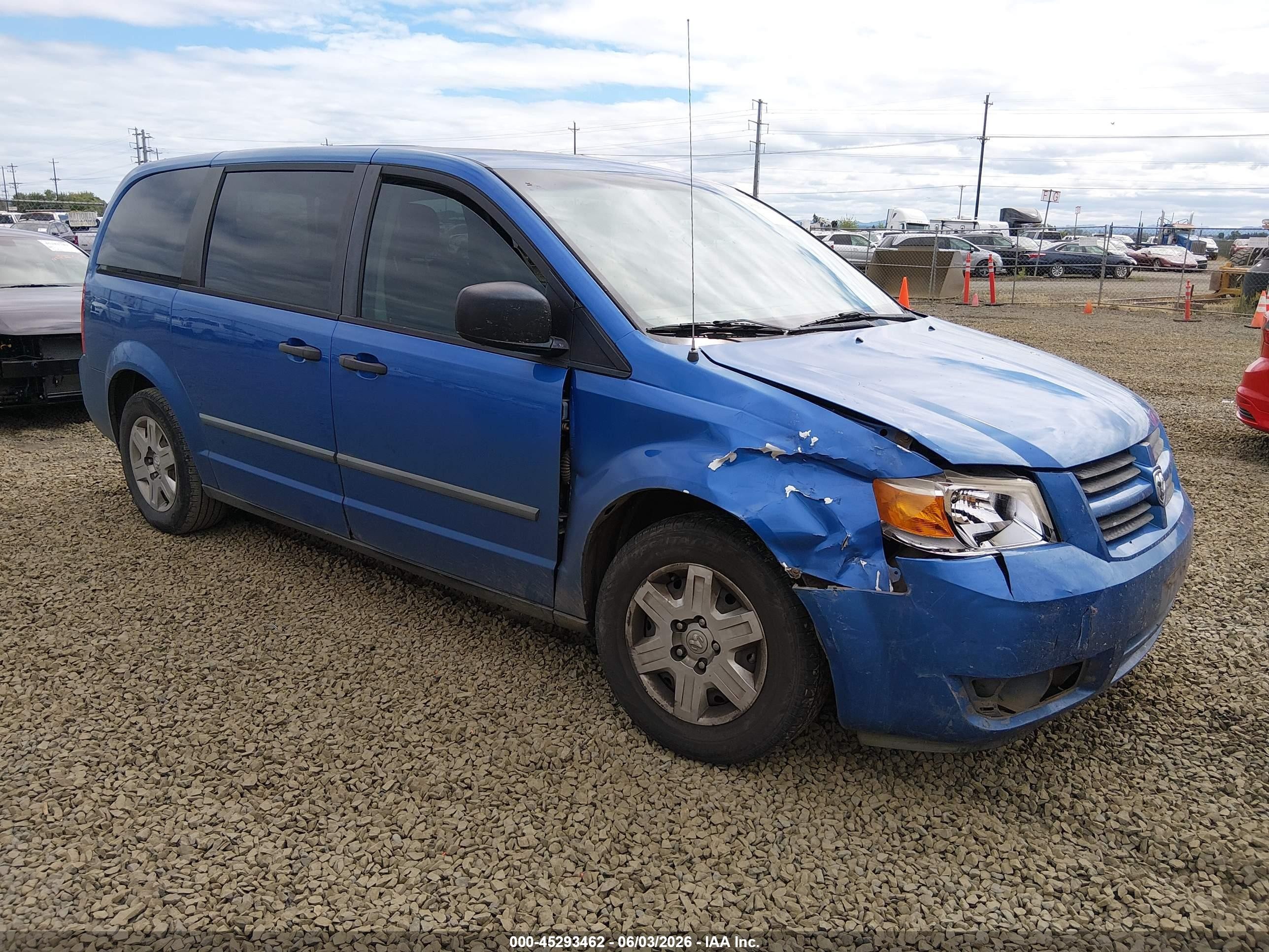 2008 Dodge Grand Caravan Se Blue vin: 2D8HN44H48R724627