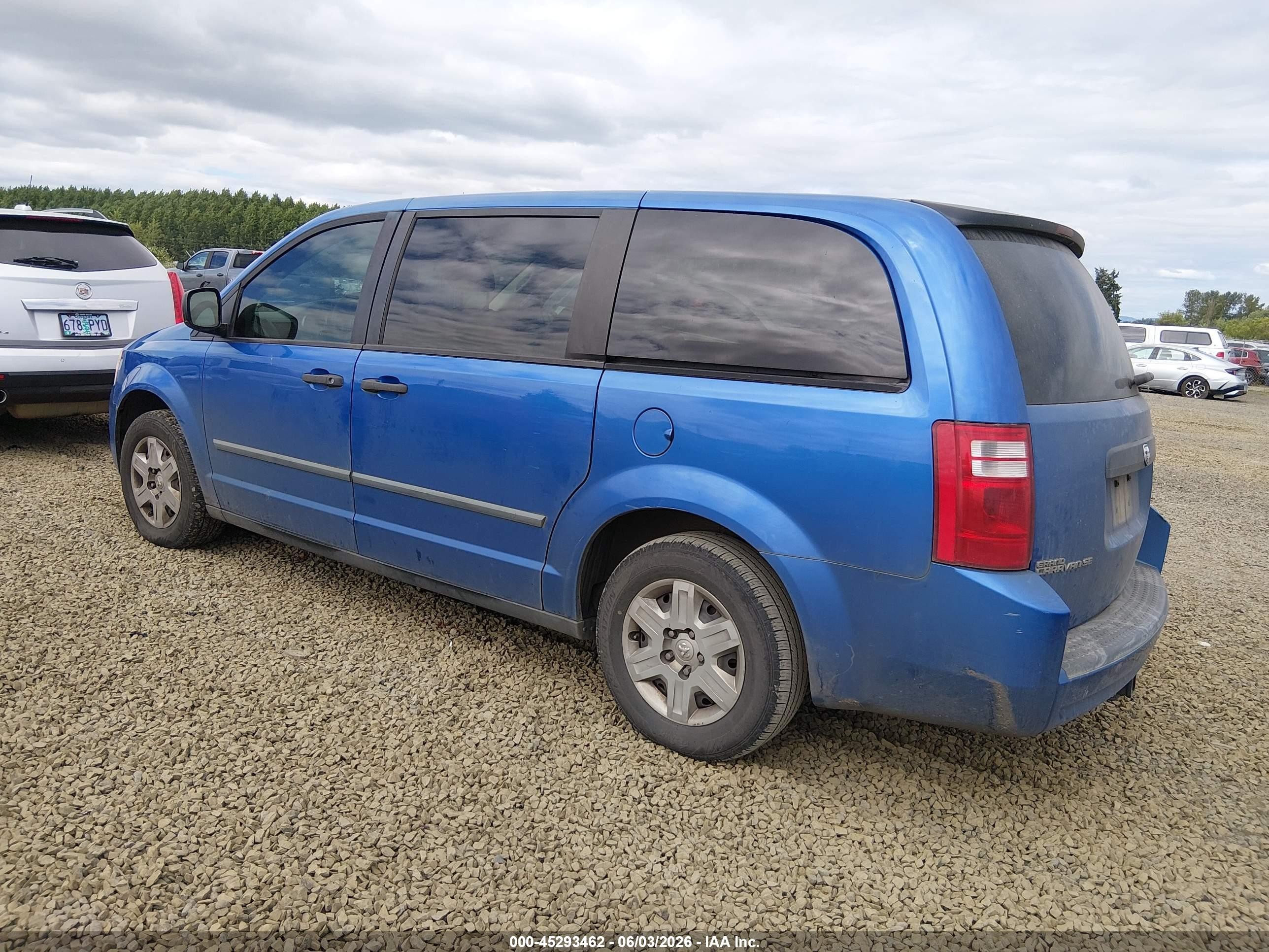 2008 Dodge Grand Caravan Se Blue vin: 2D8HN44H48R724627