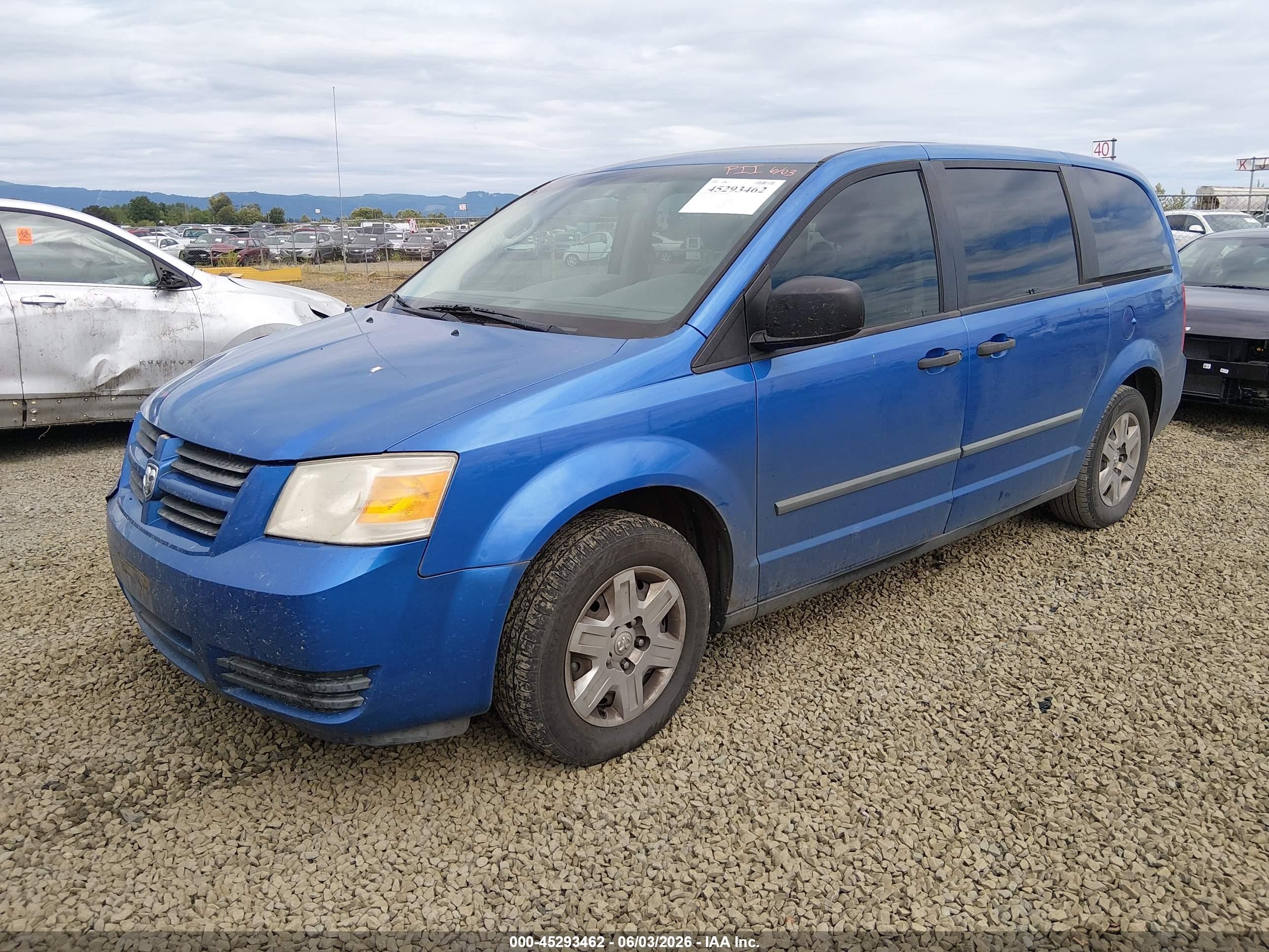 2008 Dodge Grand Caravan Se Blue vin: 2D8HN44H48R724627