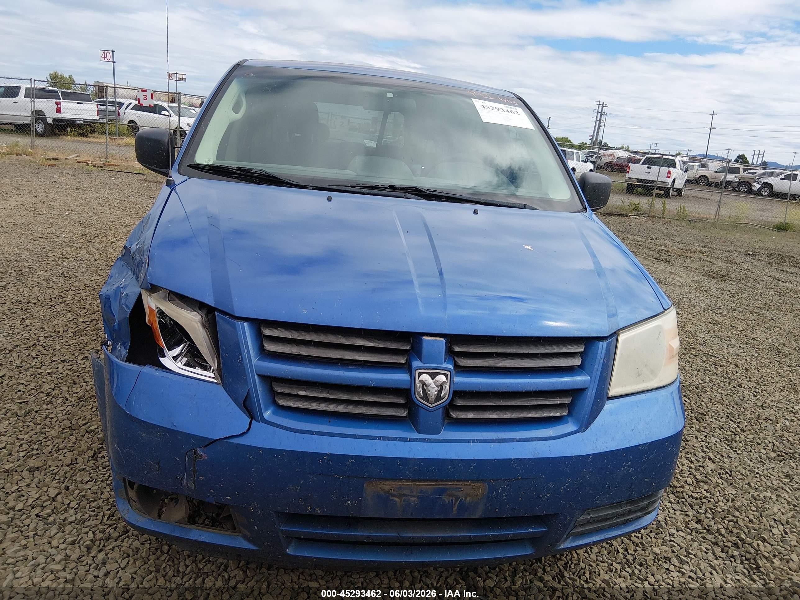 2008 Dodge Grand Caravan Se Blue vin: 2D8HN44H48R724627
