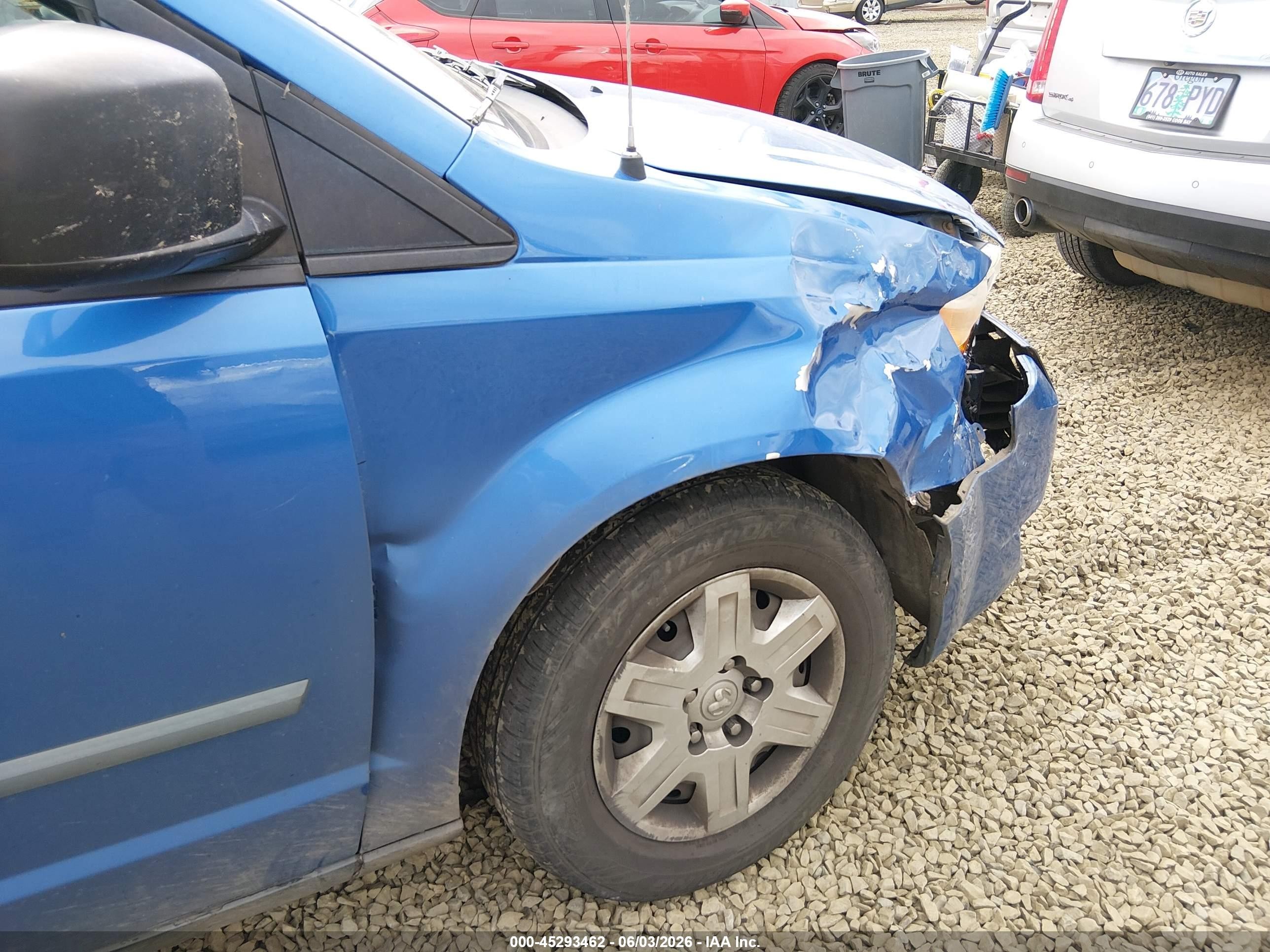 2008 Dodge Grand Caravan Se Blue vin: 2D8HN44H48R724627